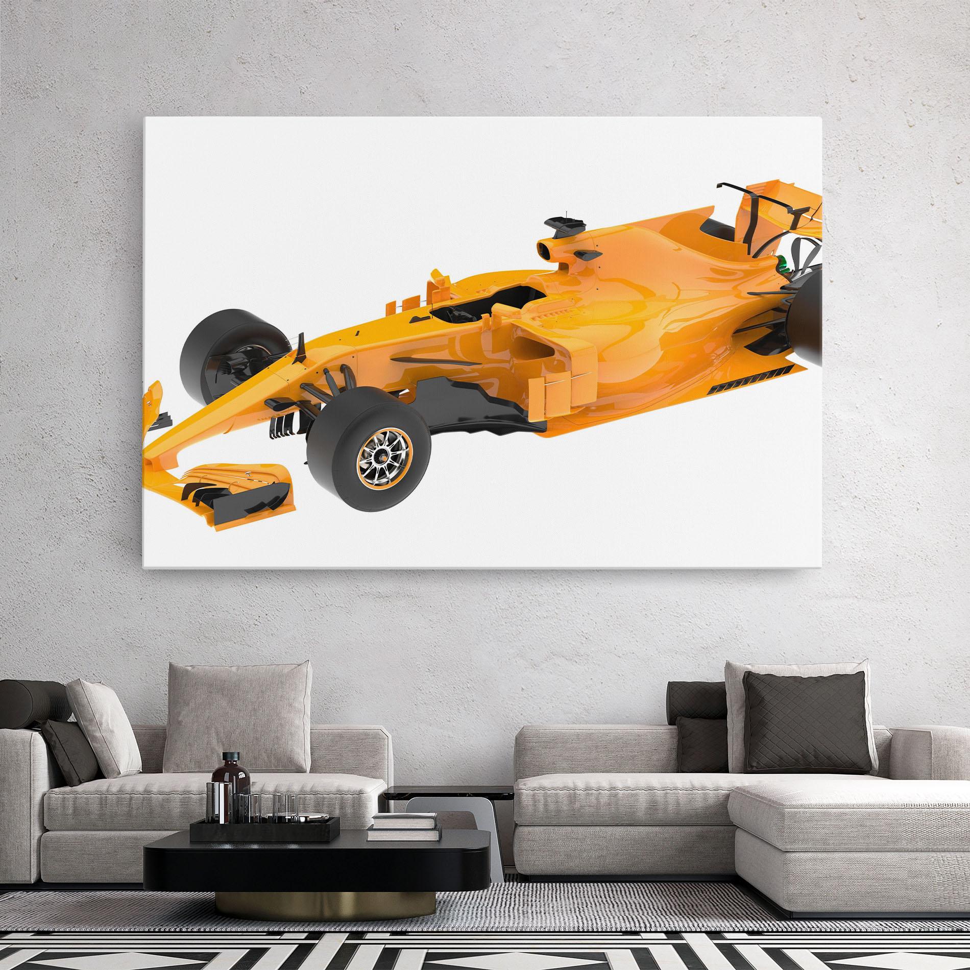 Vászonkép Yellow F1 Toy mockup 2