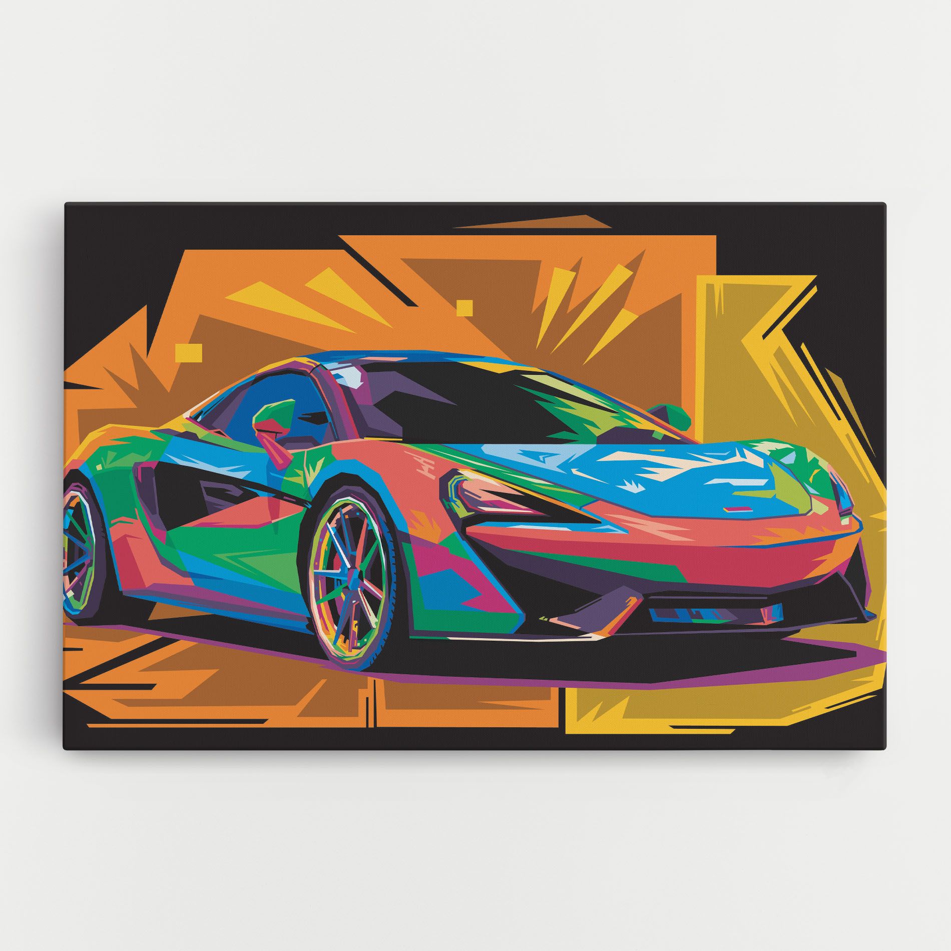 Colorful Sport Car mockup 0