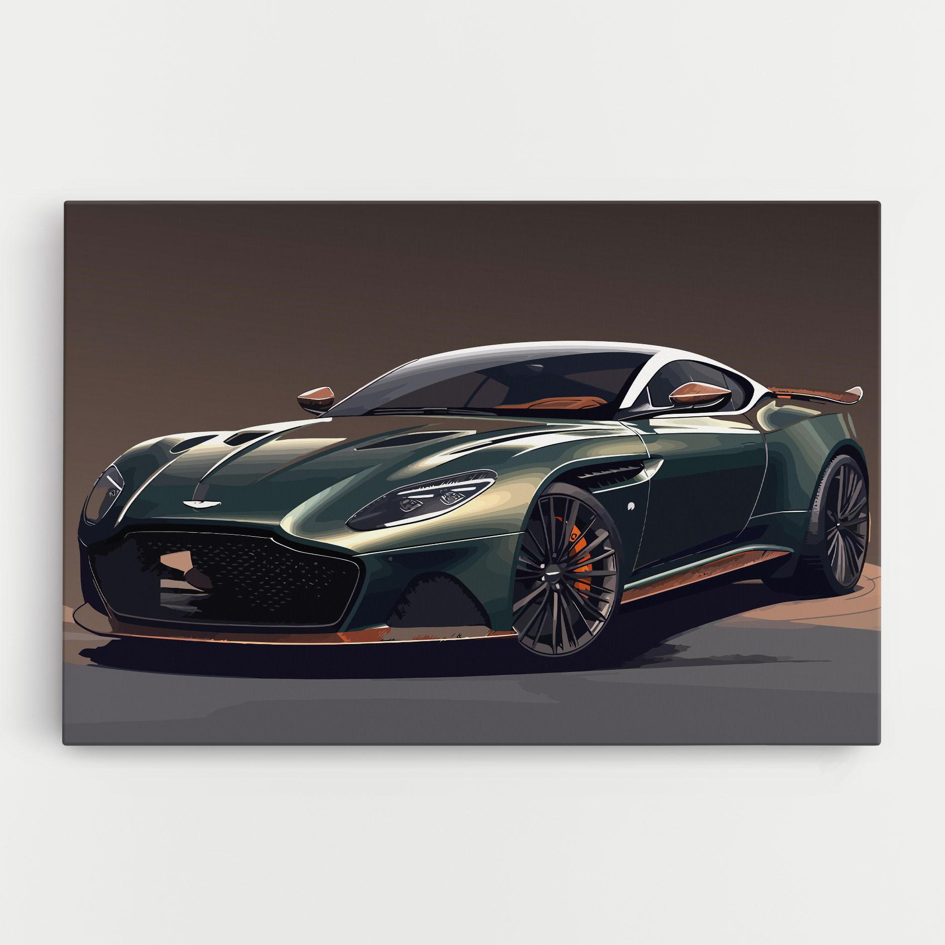 Vászonkép Dark Green Car mockup 0