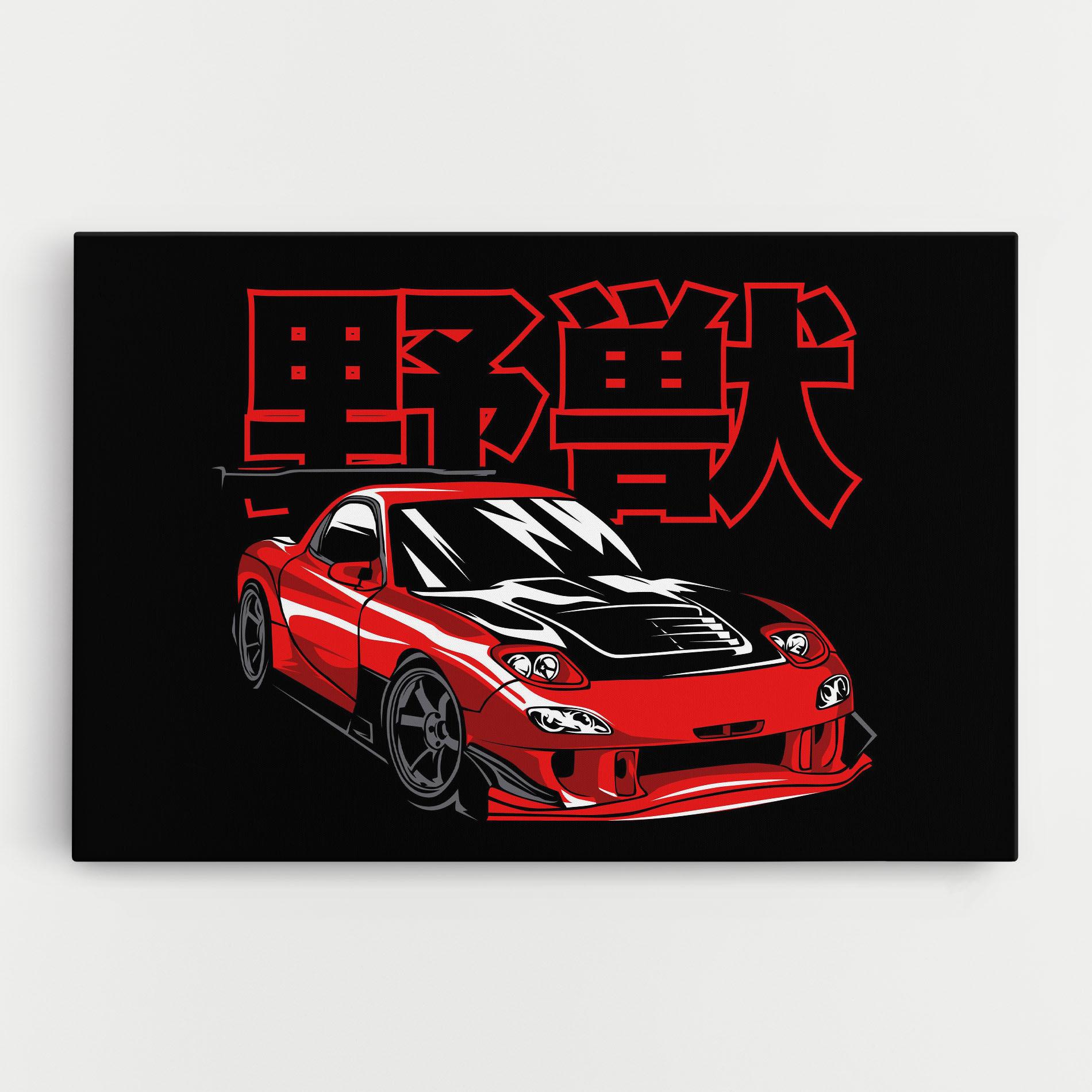 Vászonkép Red Black Car mockup 0