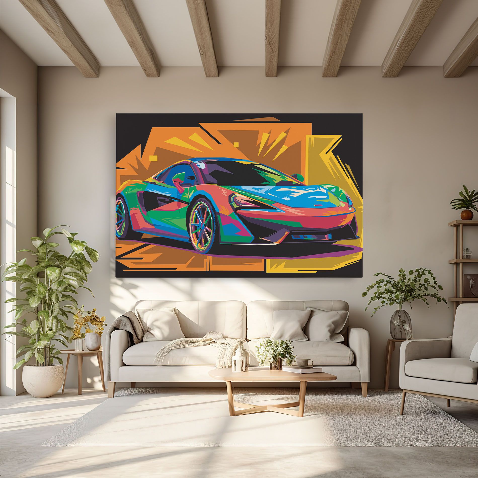 Colorful Sport Car mockup 6