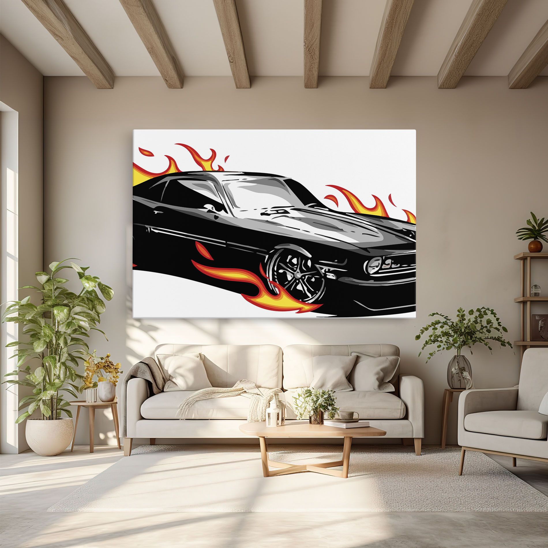 Fire Black Car mockup 6