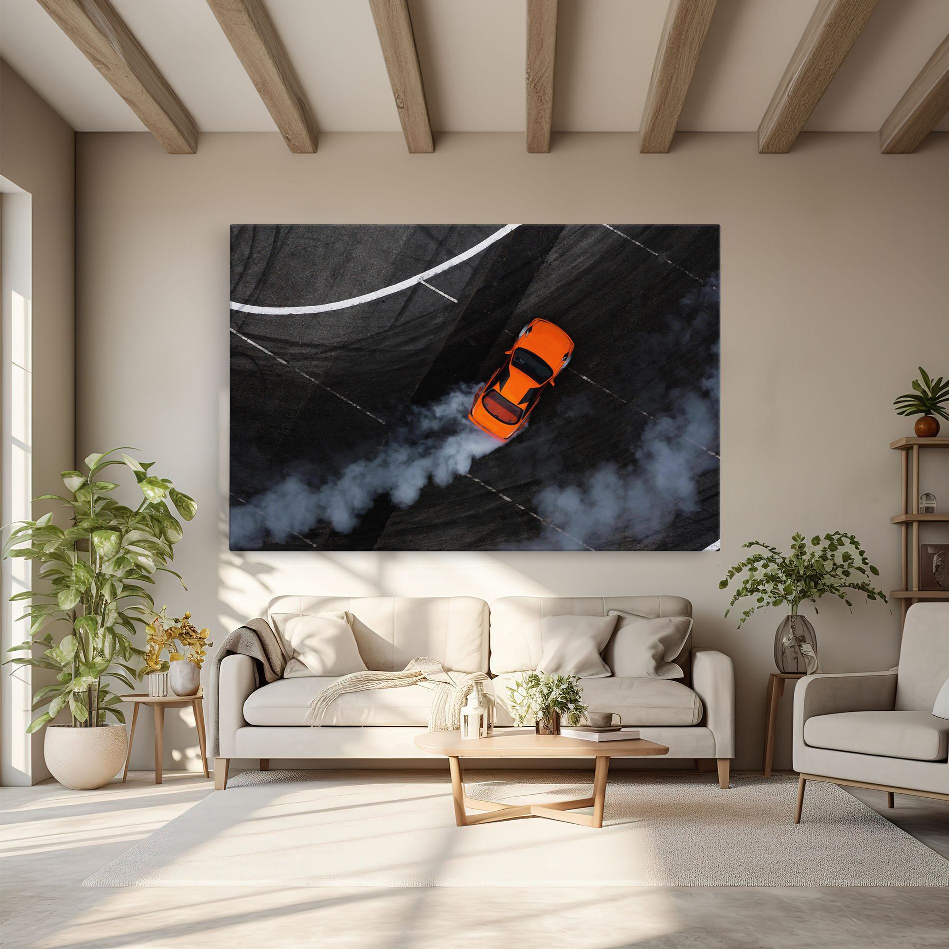 Vászonkép Orange Proche Drifting mockup 6