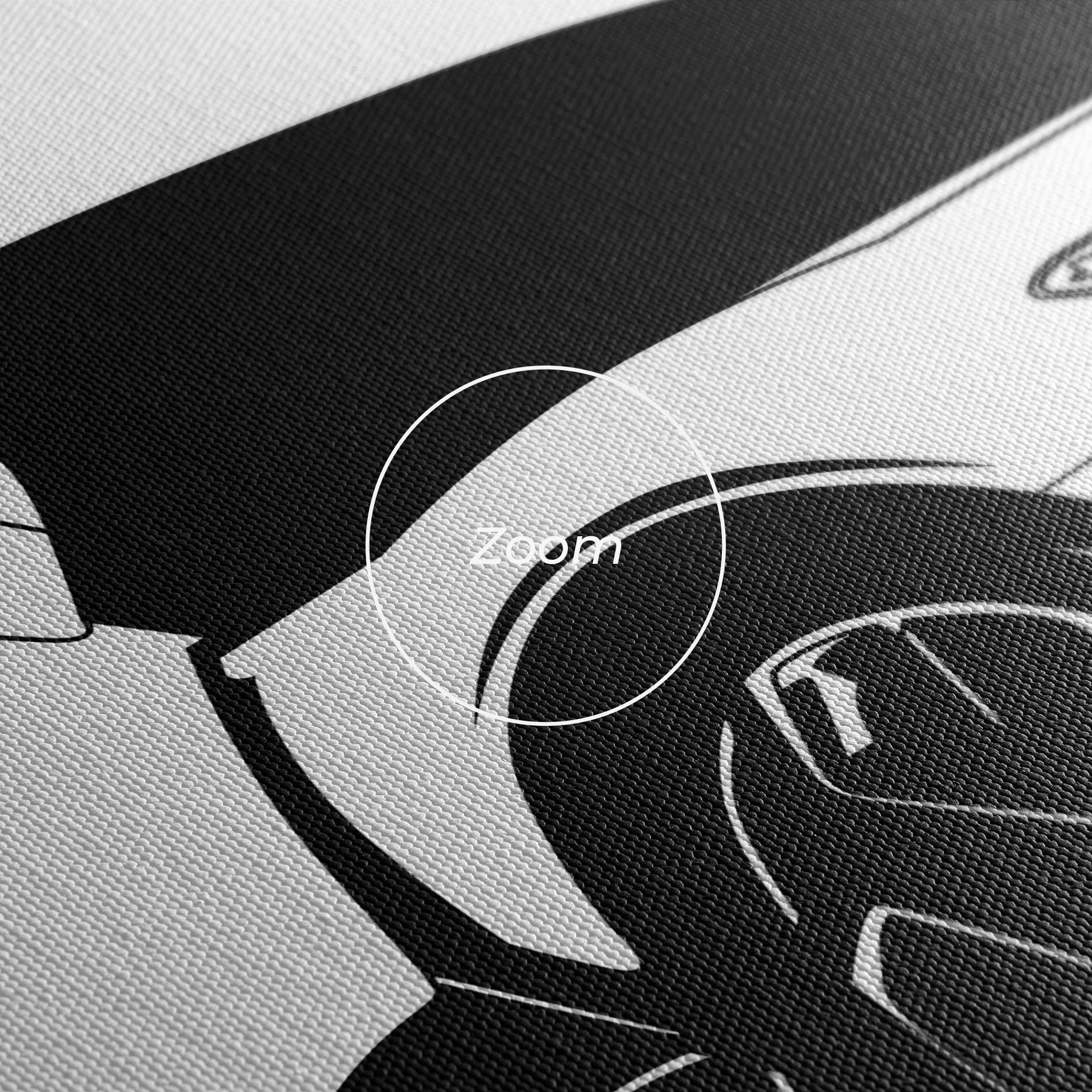 Vászonkép Black White Car mockup 3