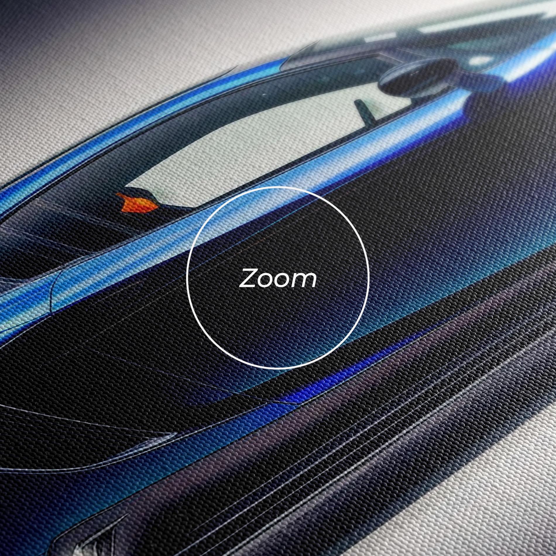 Vászonkép Blue Hypercar Side mockup 3