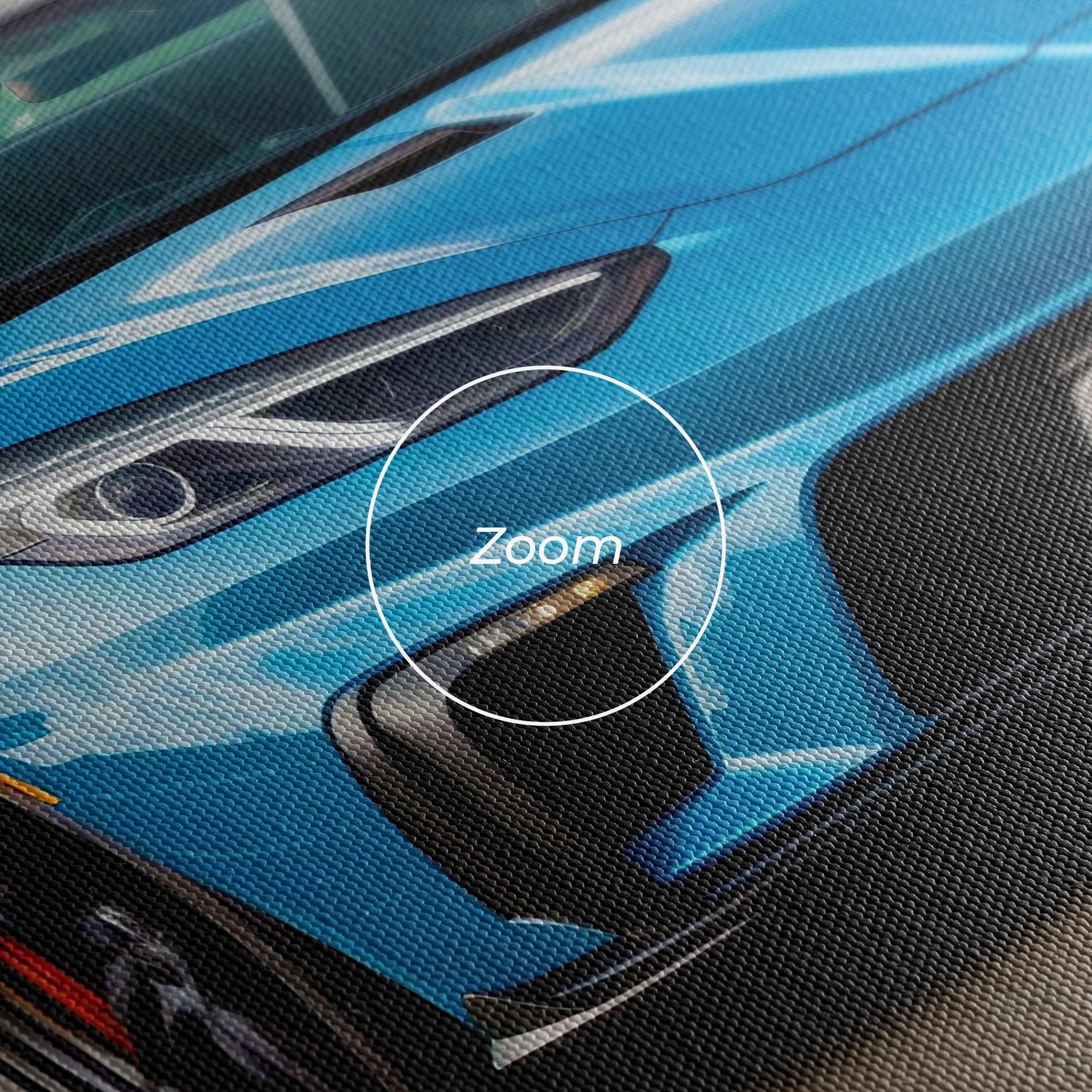 Blue Sport Car mockup 3