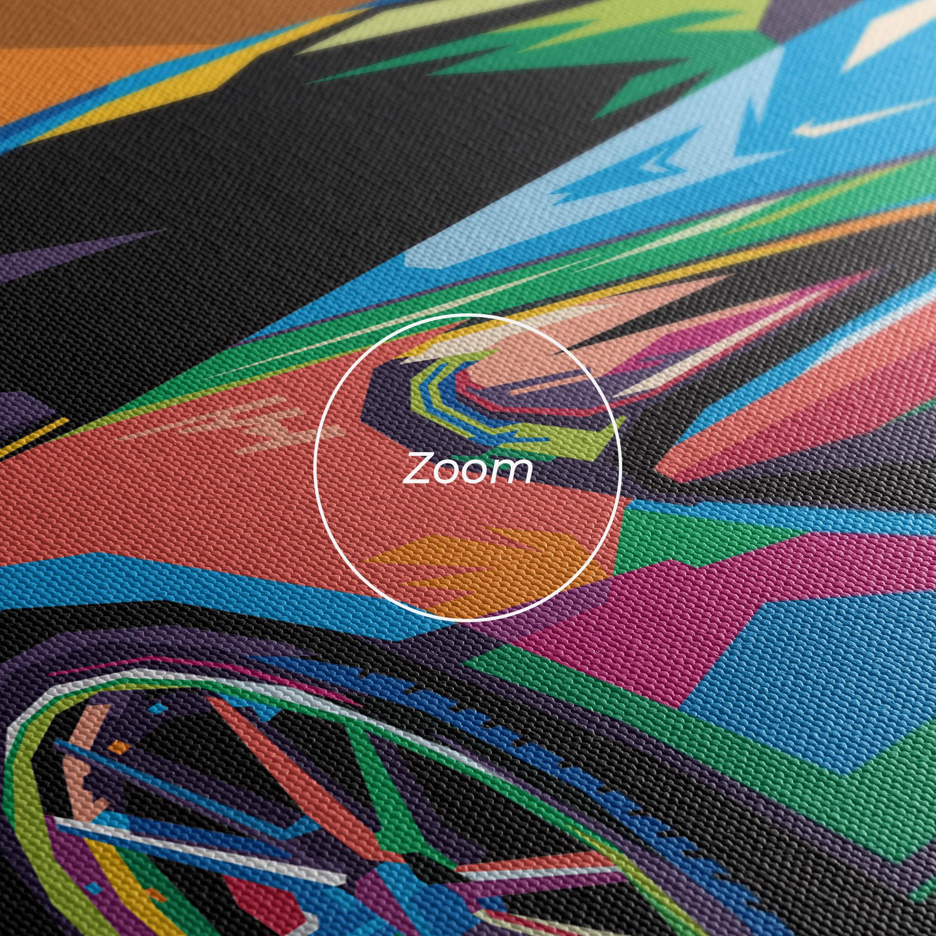 Vászonkép Colorful Sport Car mockup 3