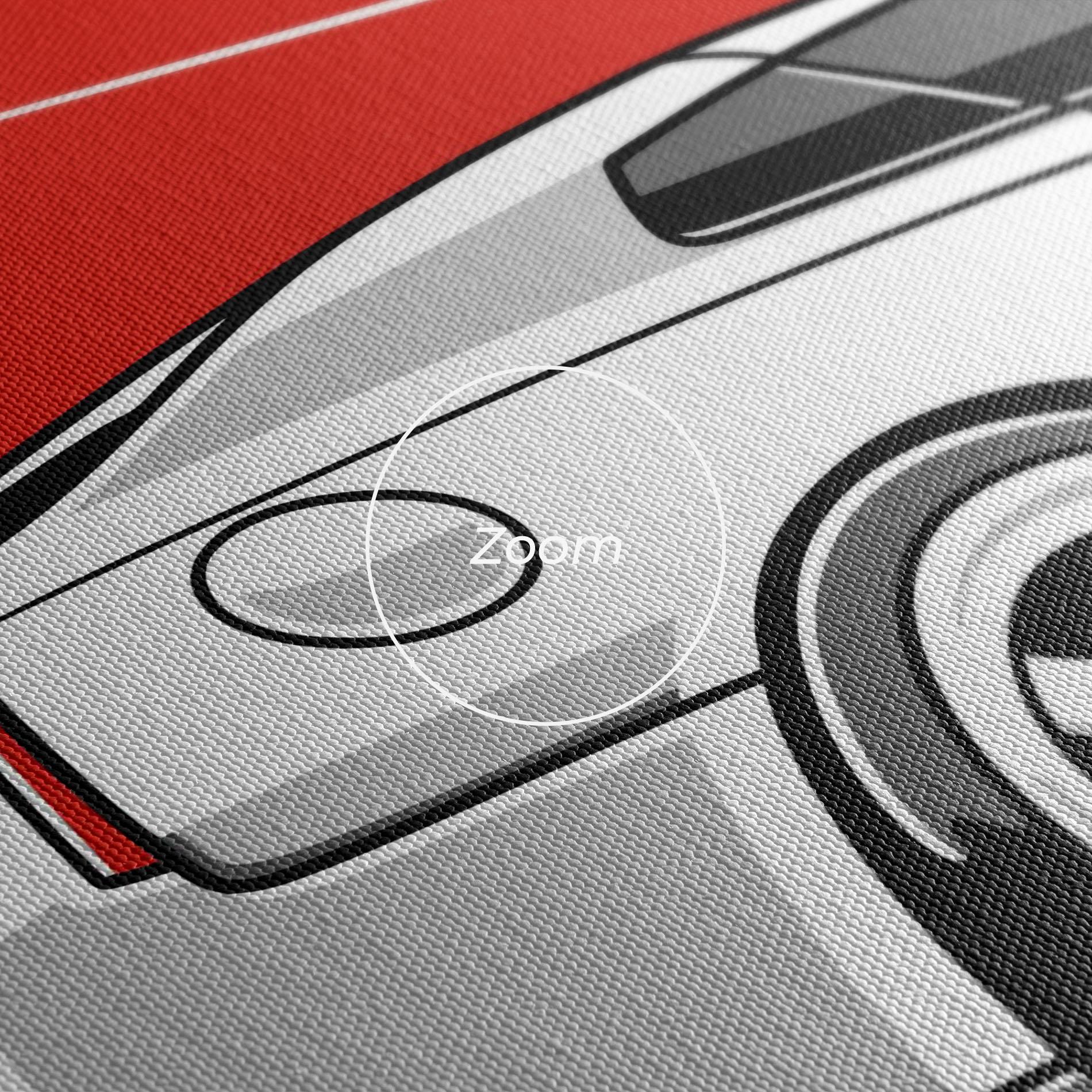 Vászonkép Grey Gtr Car mockup 3