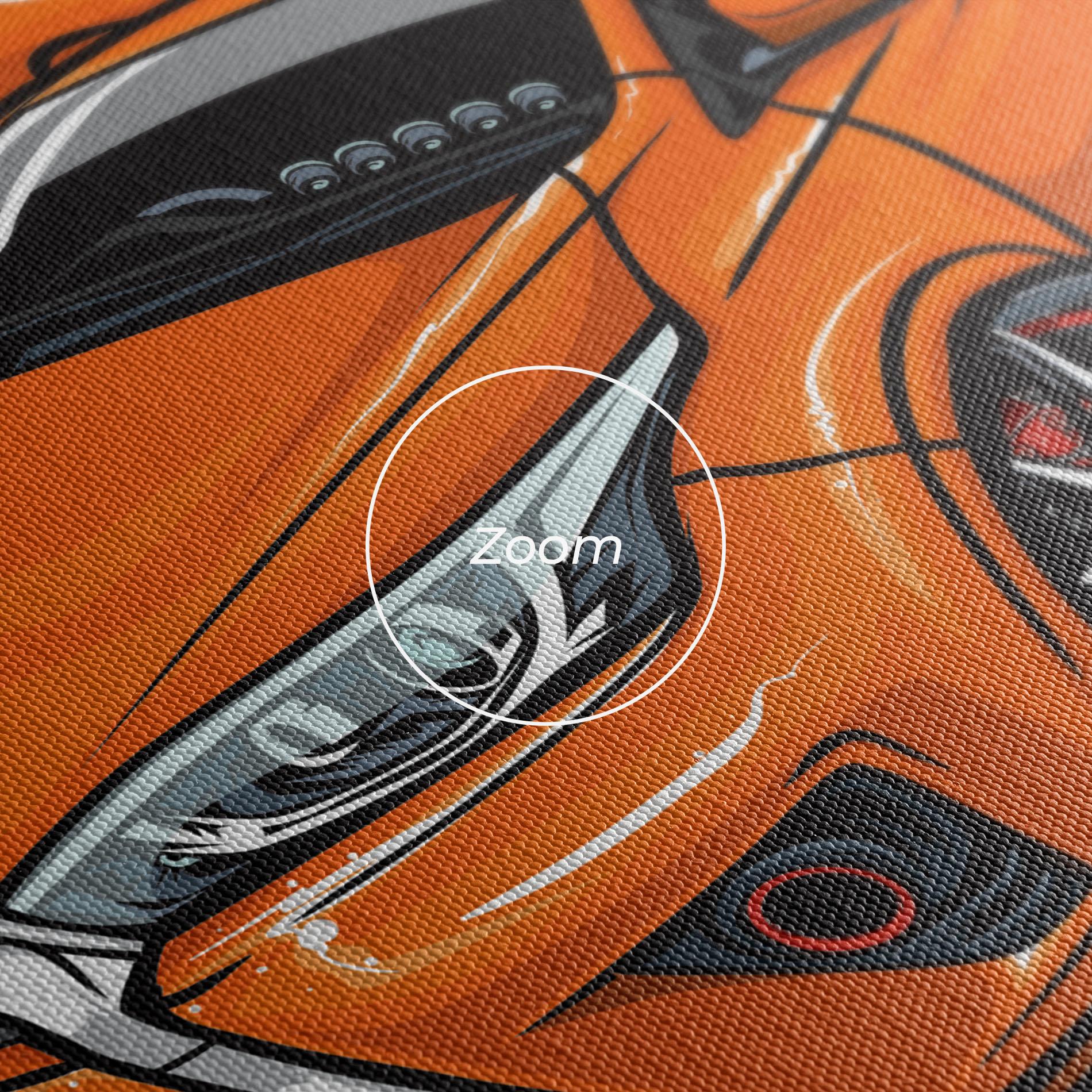 Vászonkép Racing Orange Car mockup 3