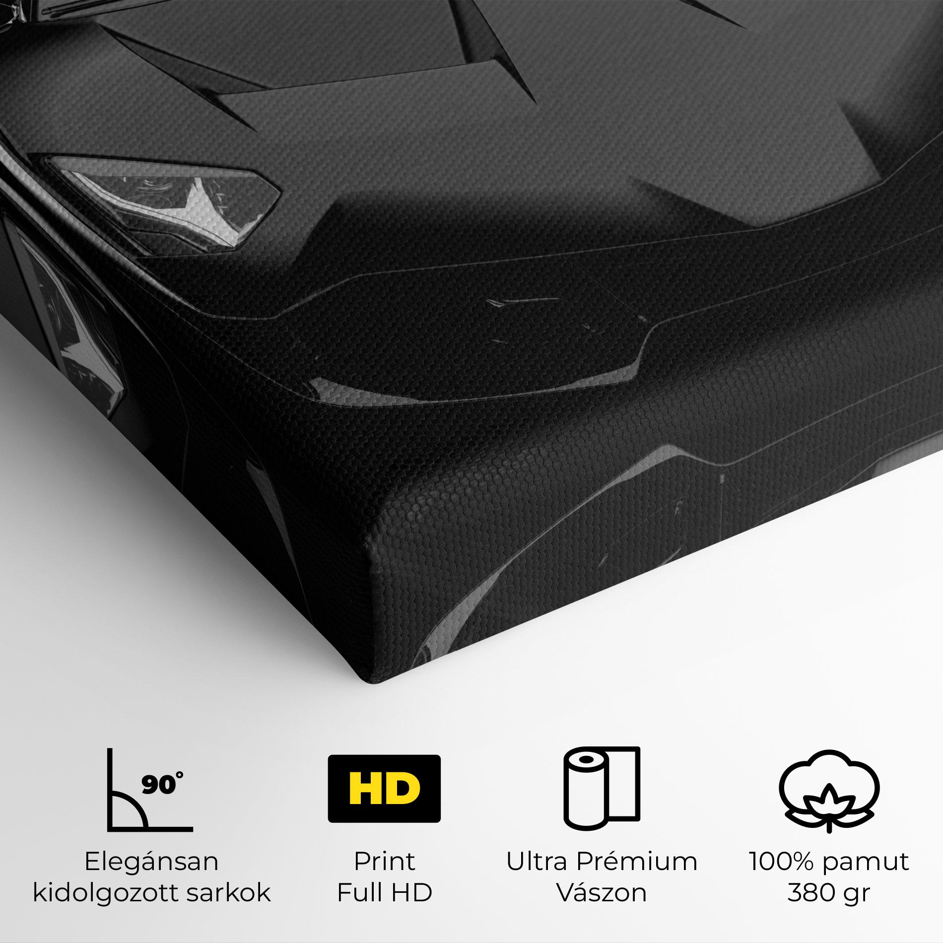 Vászonkép Black Matte Lambo mockup 4