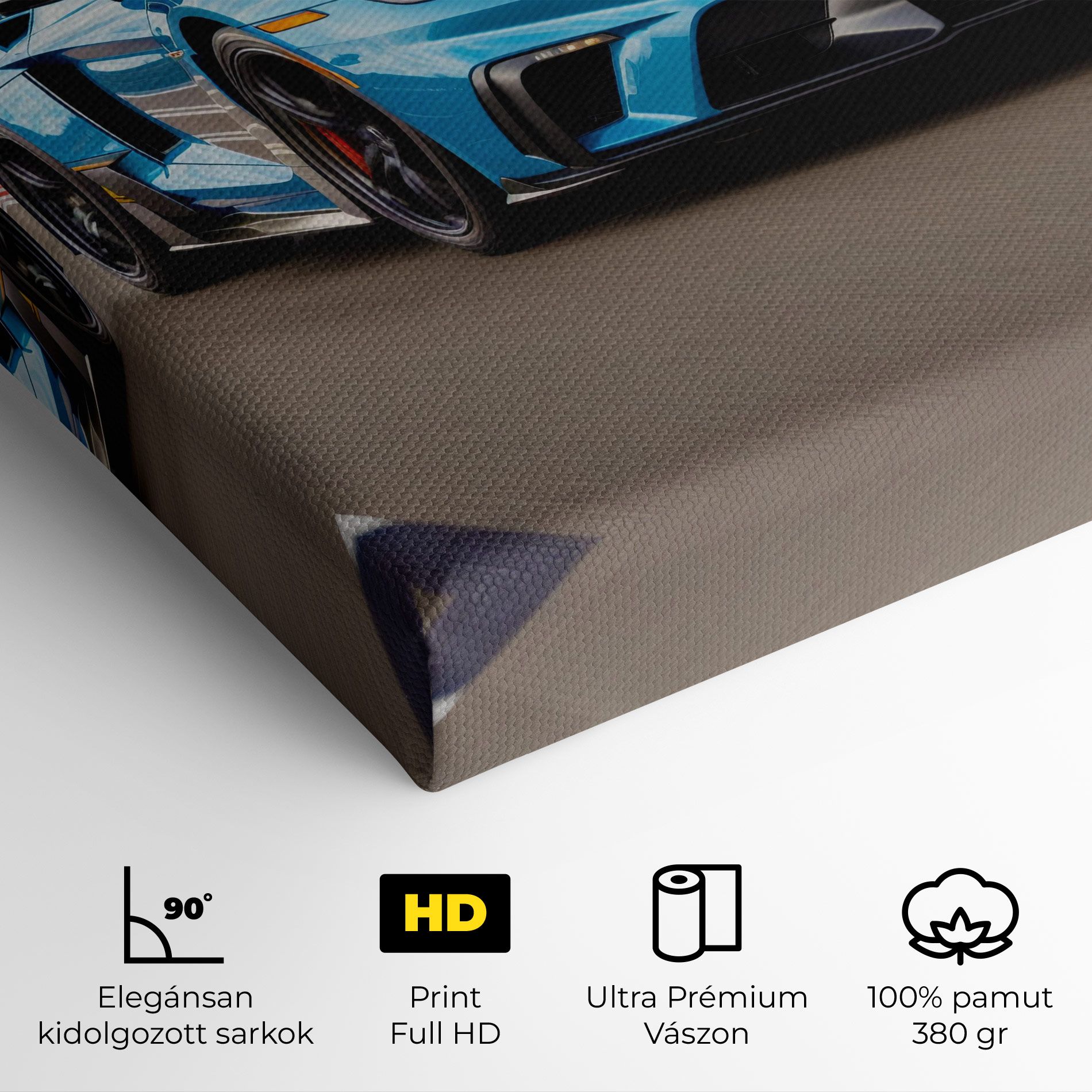 Blue Sport Car mockup 4