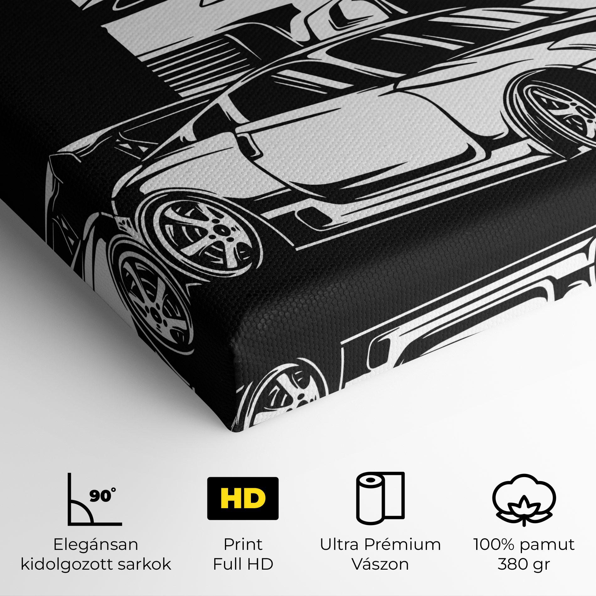 Vászonkép Car Street Racing mockup 4