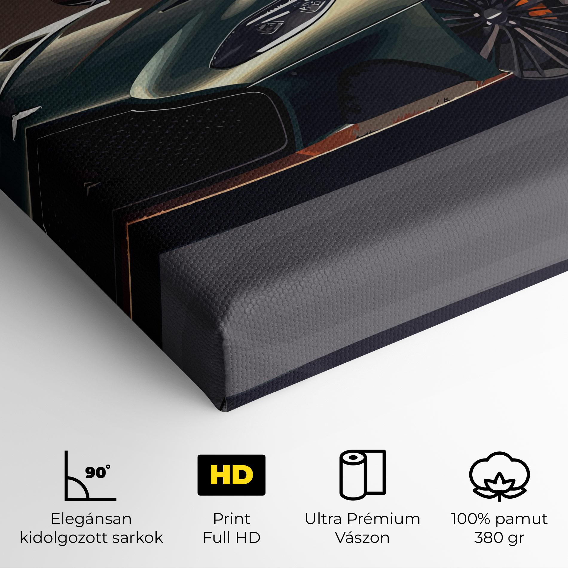 Vászonkép Dark Green Car mockup 4