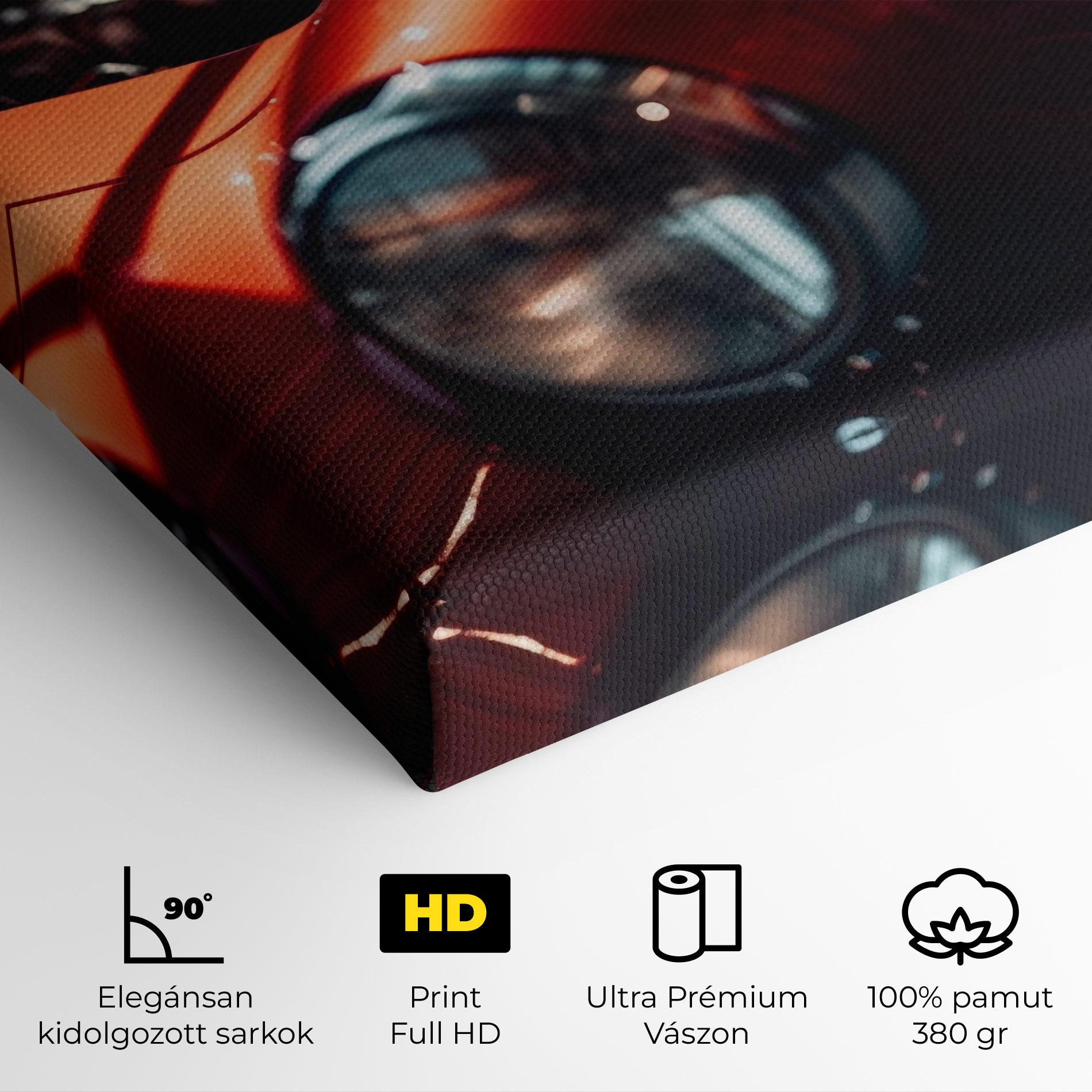 Vászonkép Old Vintage Red Car mockup 4