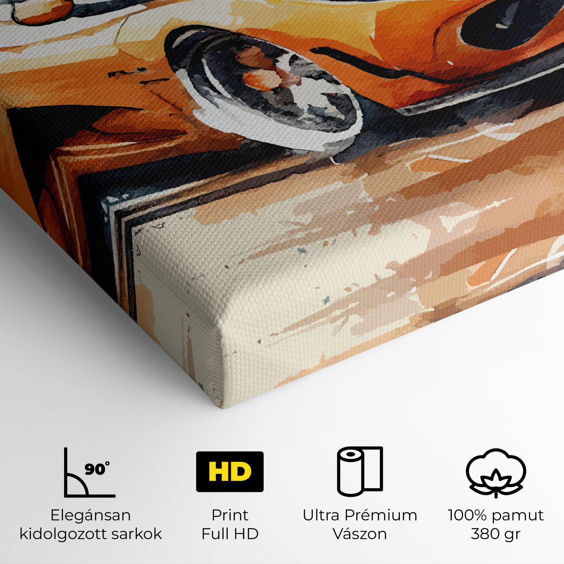 Vászonkép Orange Paint Car mockup 4