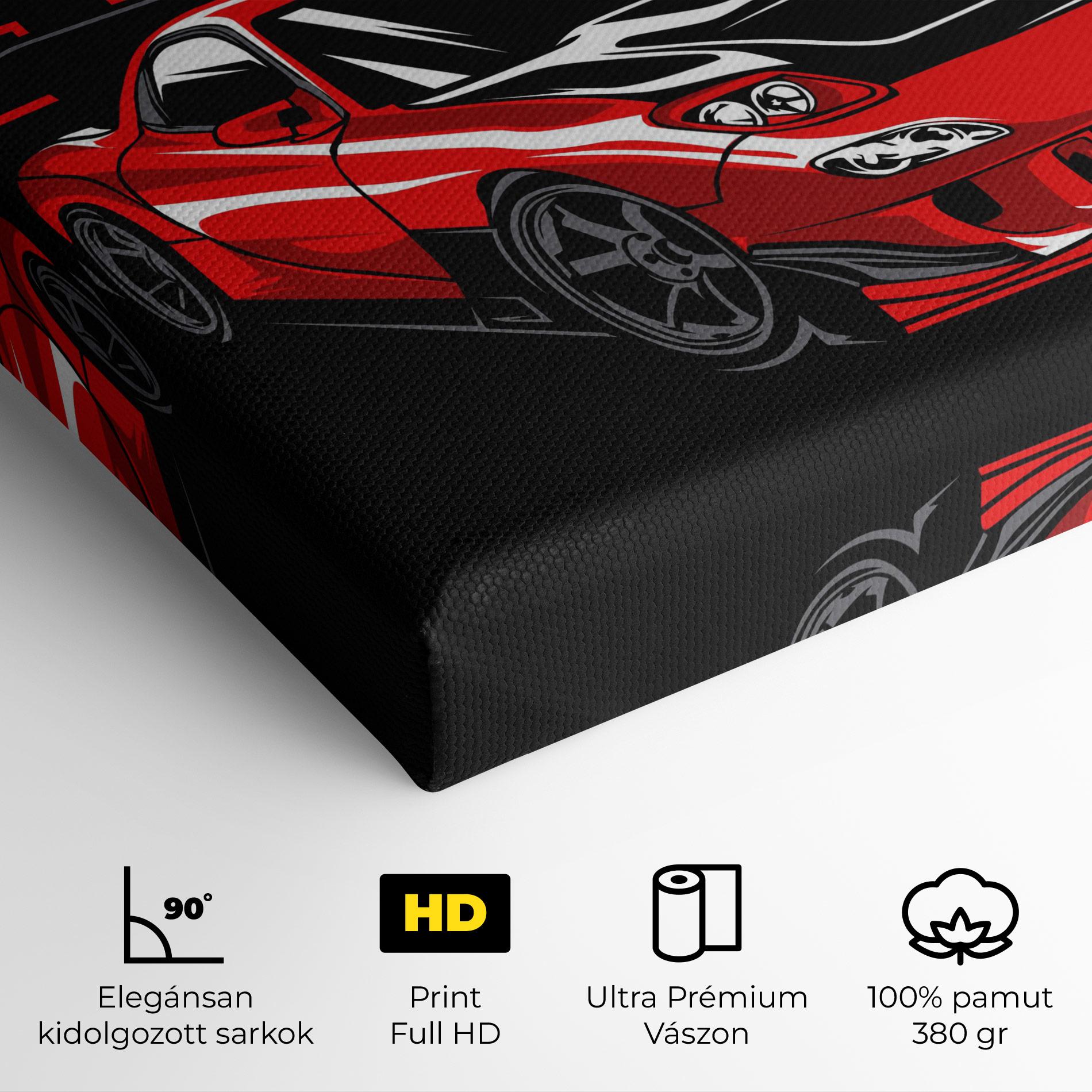 Vászonkép Red Black Car mockup 4