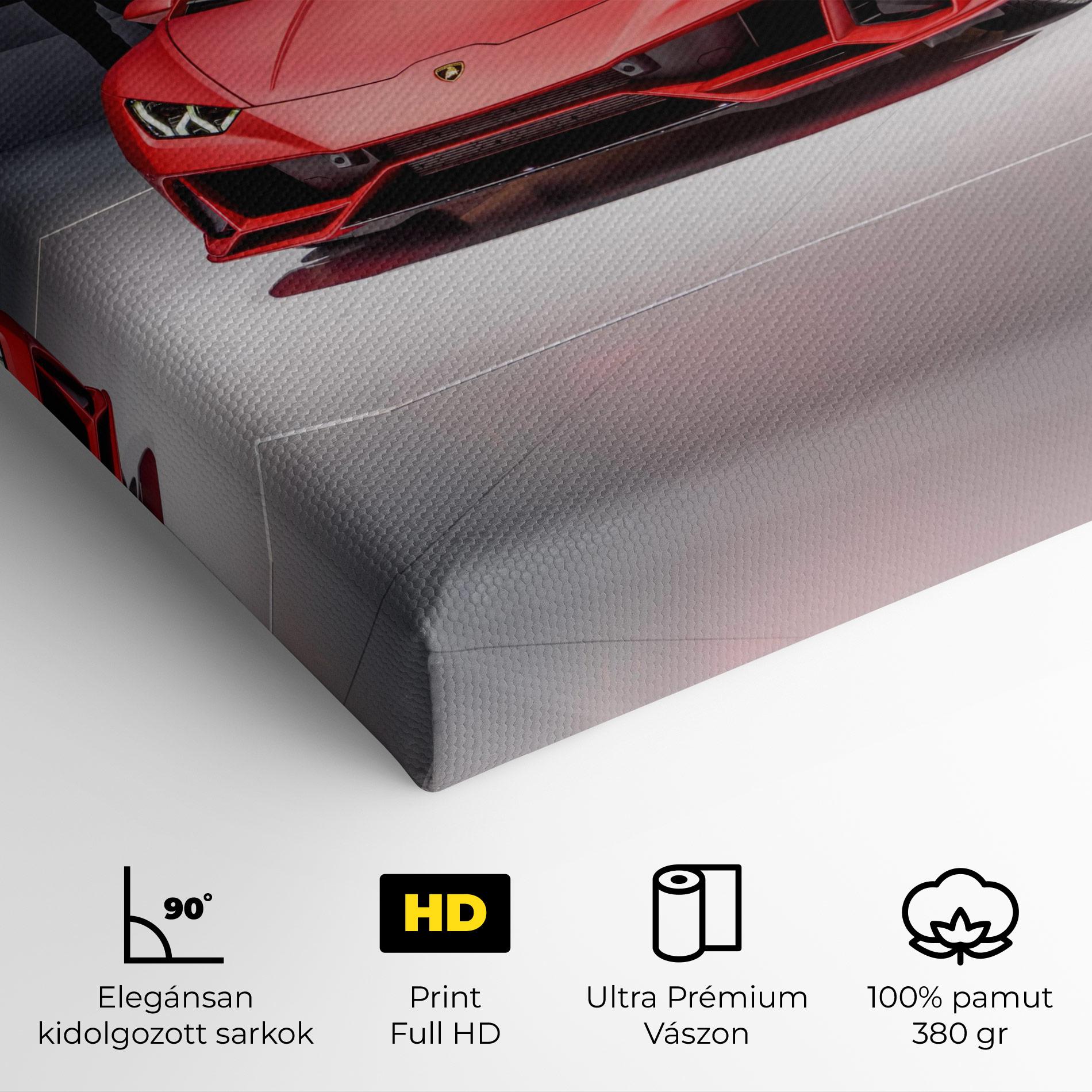 Vászonkép Red Lambo Front mockup 4