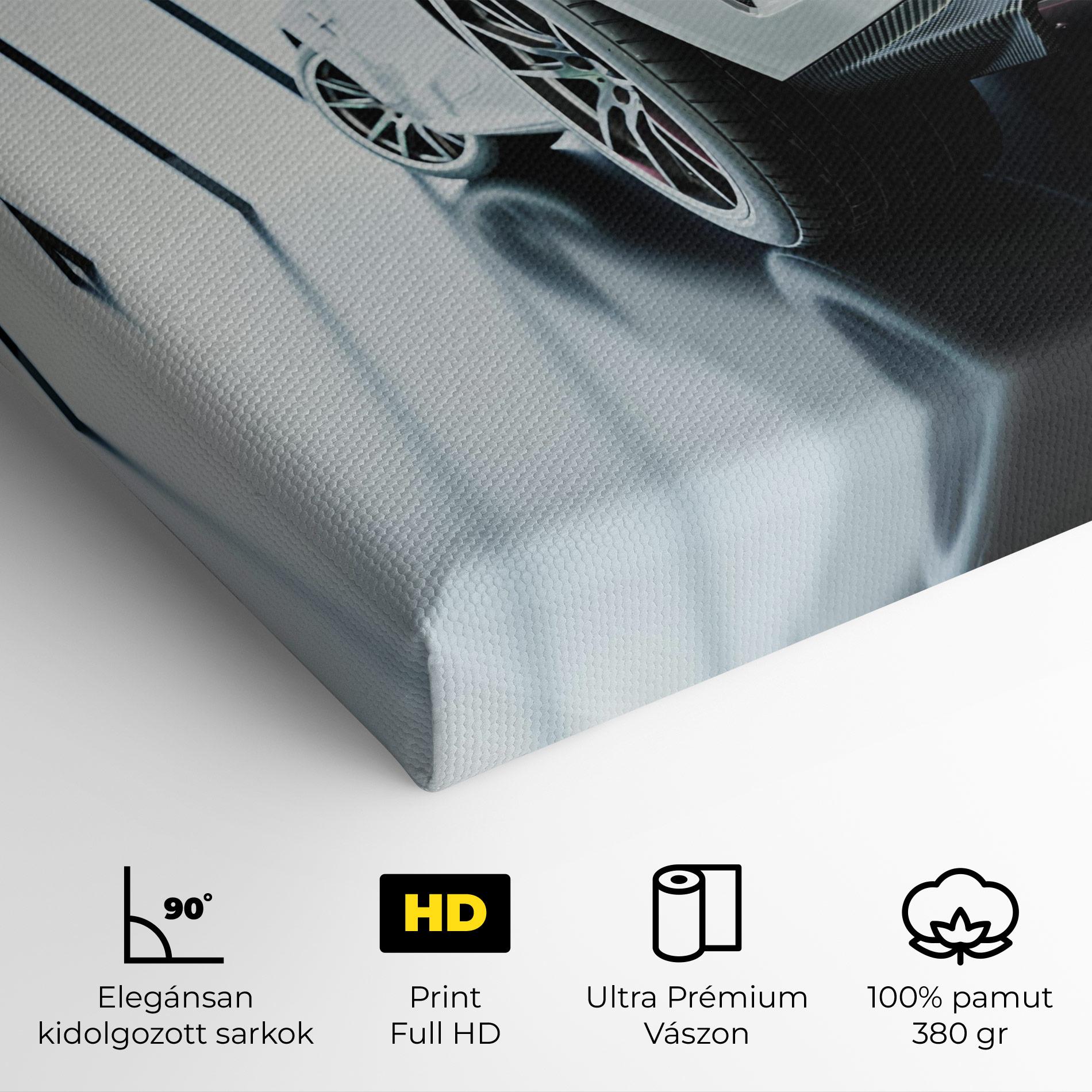 Vászonkép White Mercedes Amg mockup 4