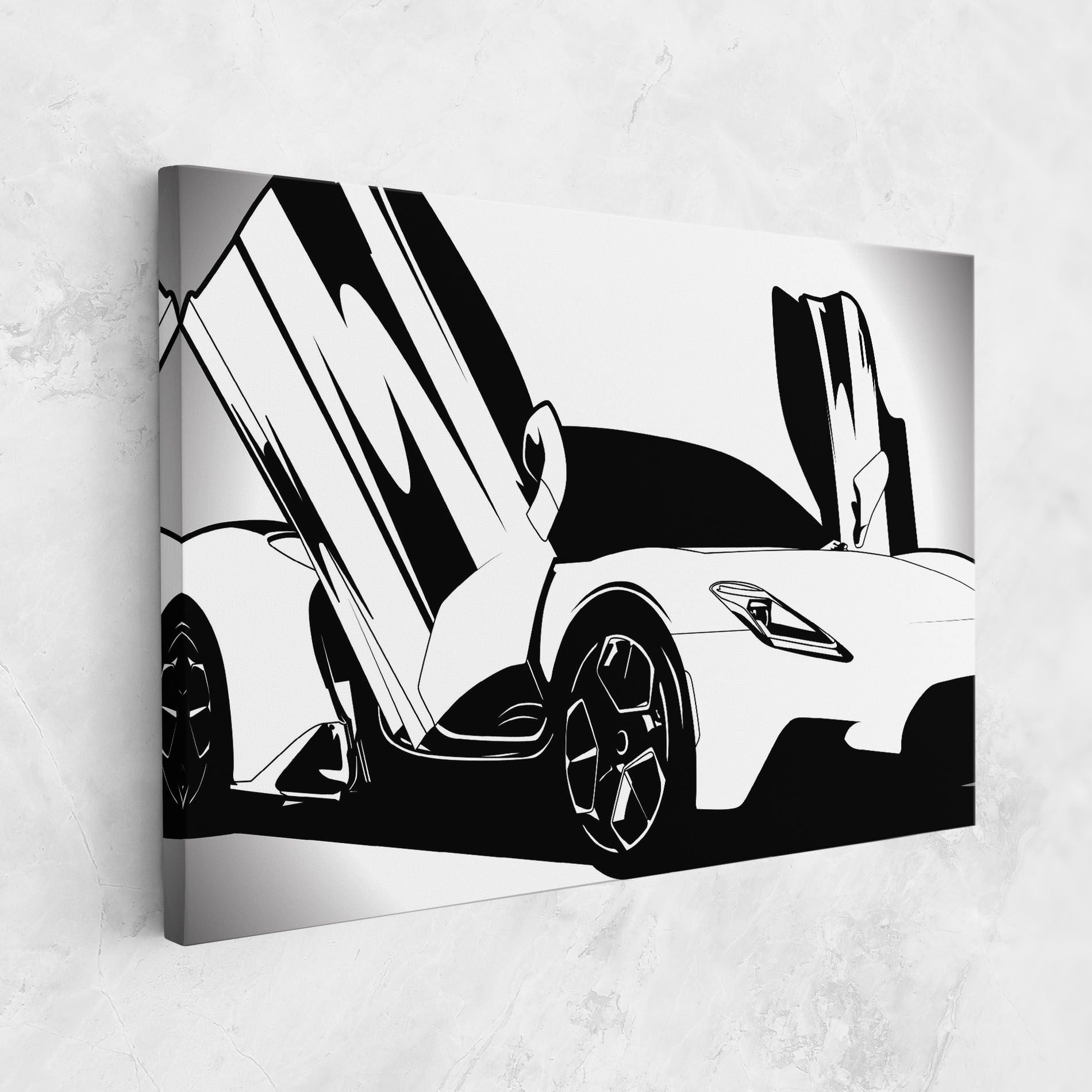 Black White Car mockup 1