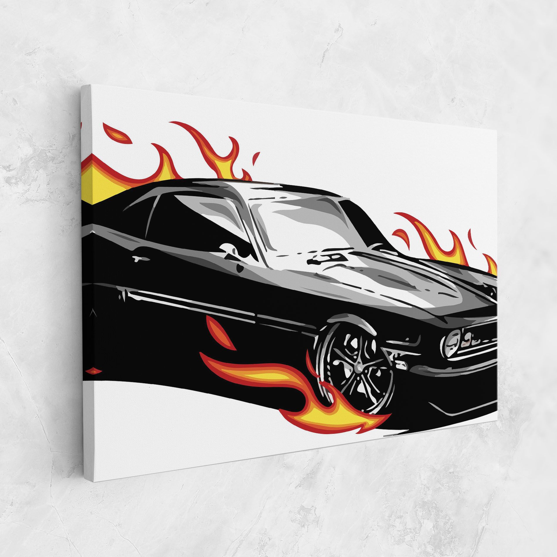 Fire Black Car mockup 1