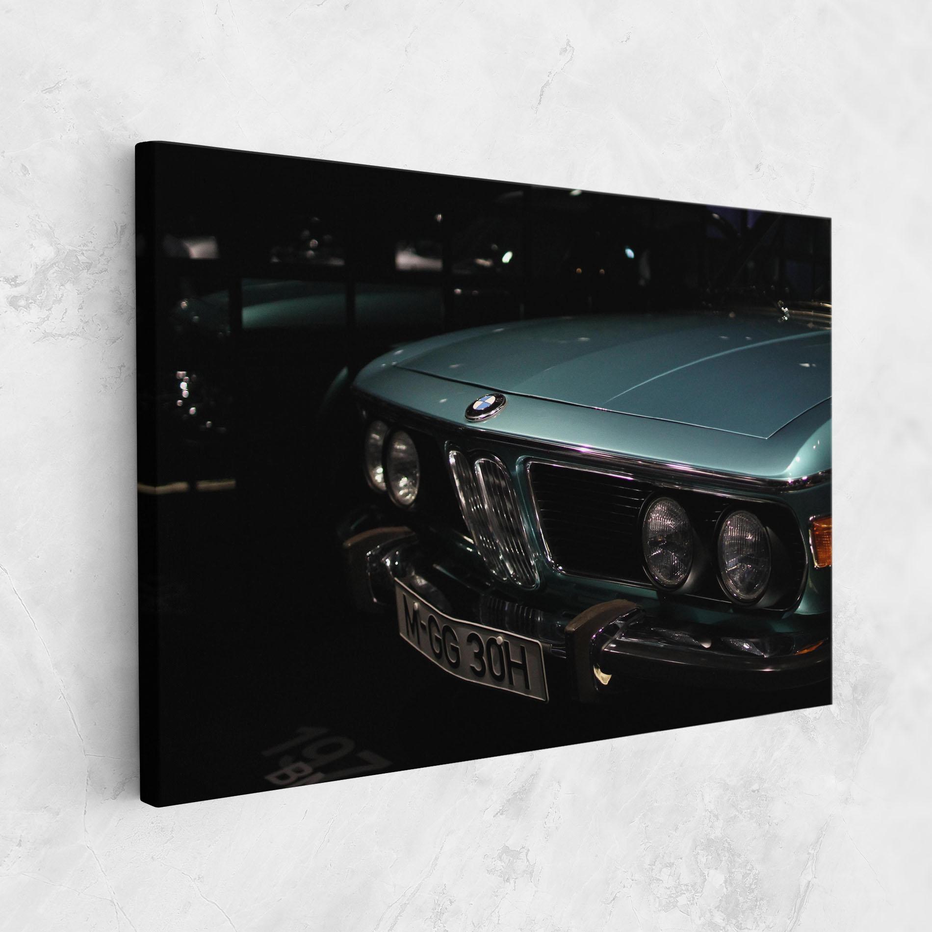 Vászonkép Old Bmw Headlight mockup 1