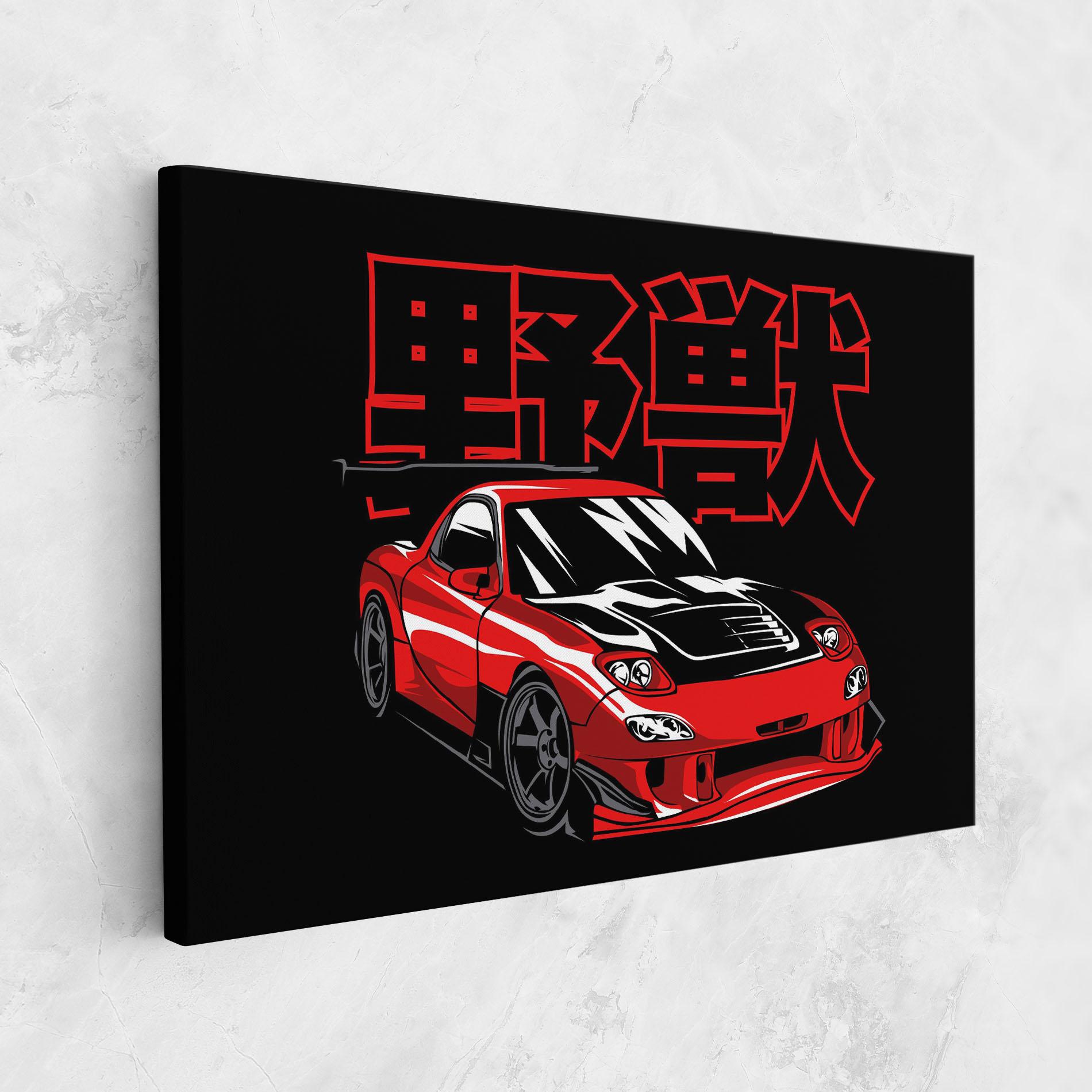 Vászonkép Red Black Car mockup 1