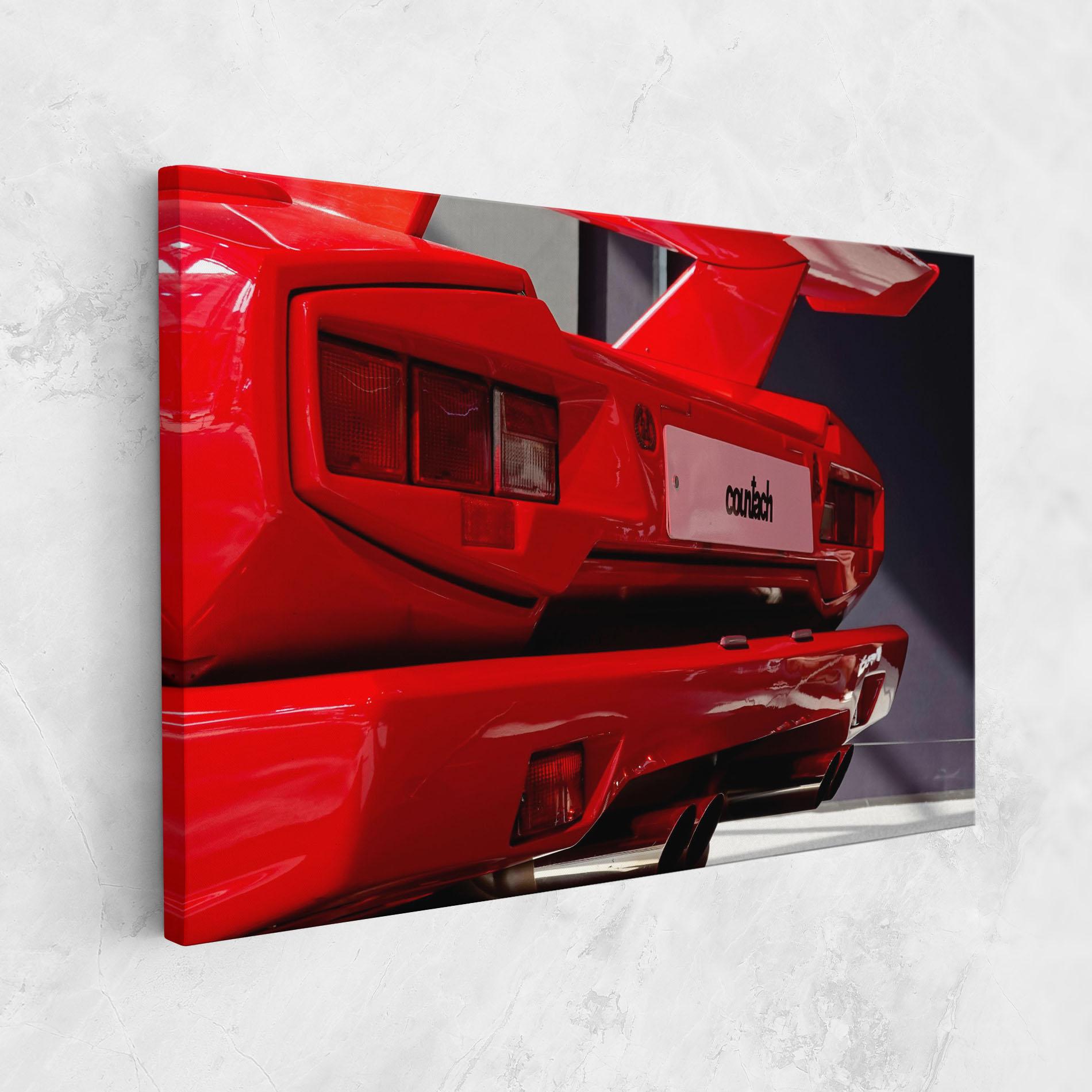 Vászonkép Red Rear Countach mockup 1