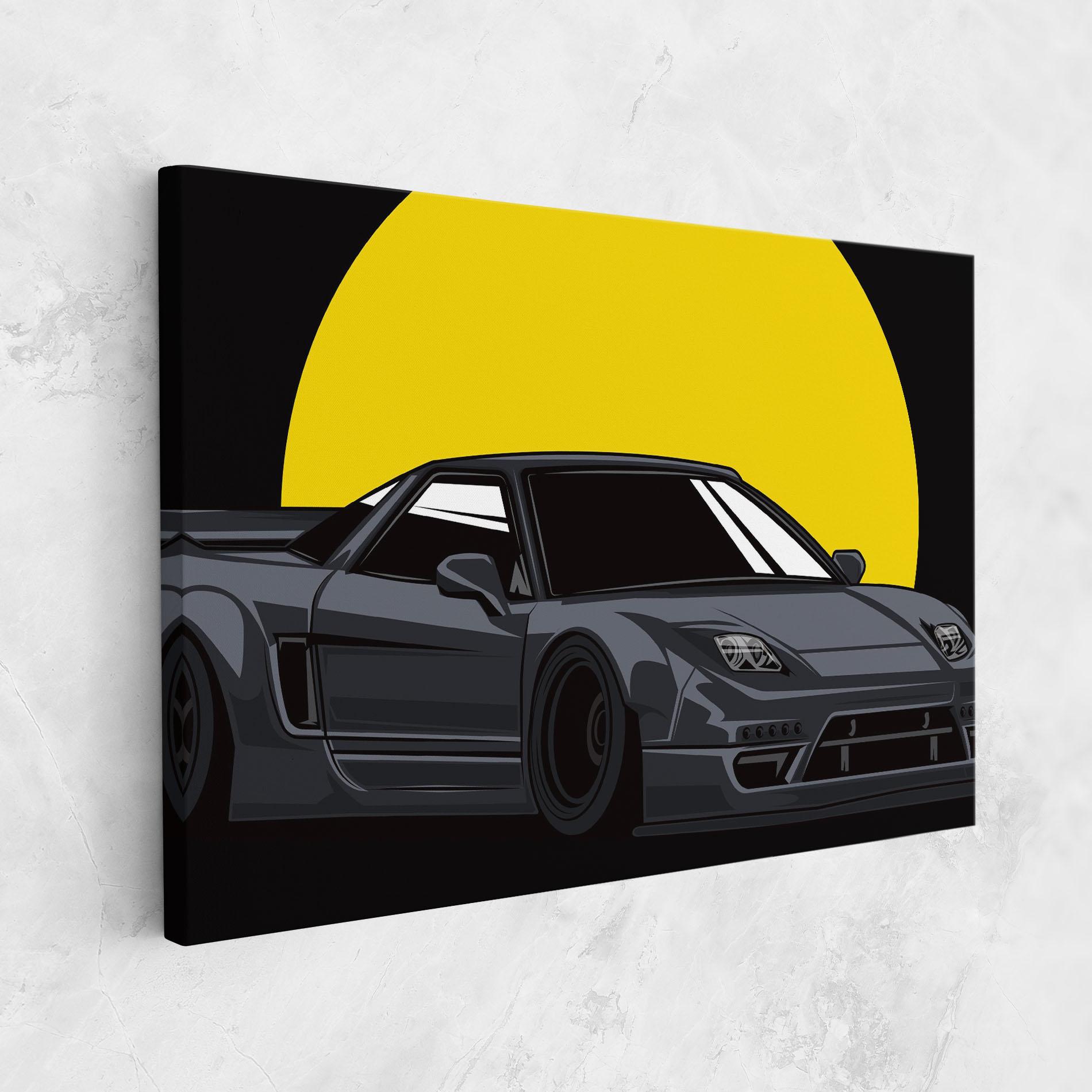 Vászonkép Yellow Sun Car mockup 1