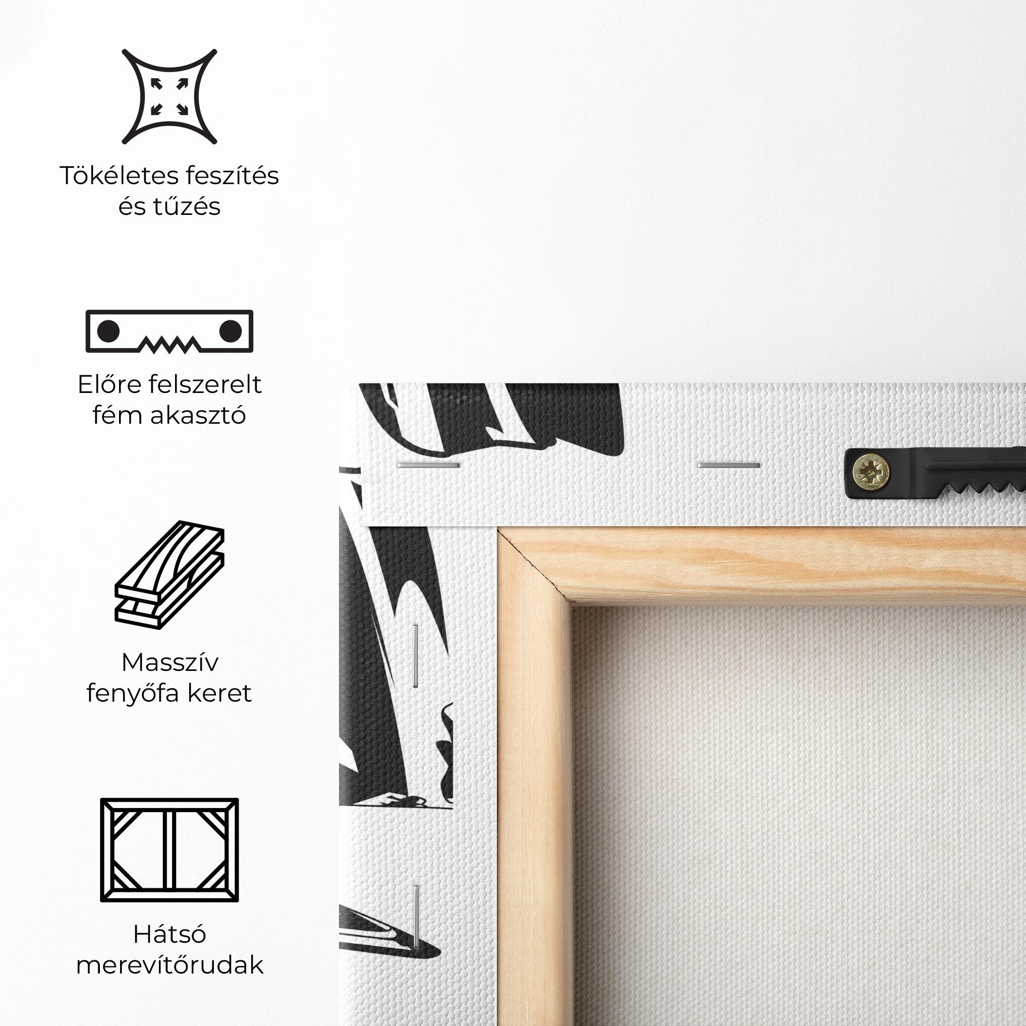 Vászonkép Black White Car mockup 5