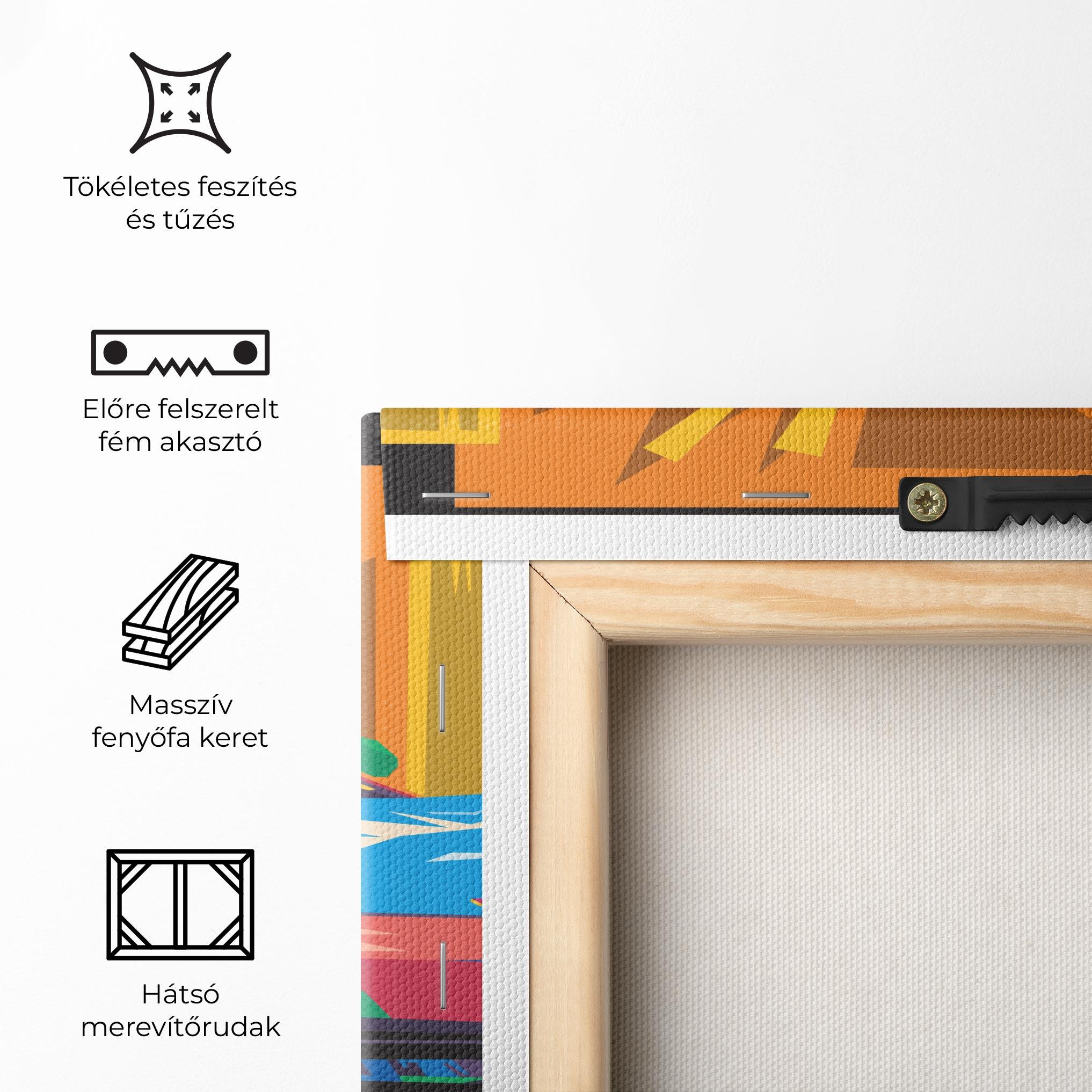 Vászonkép Colorful Sport Car mockup 5