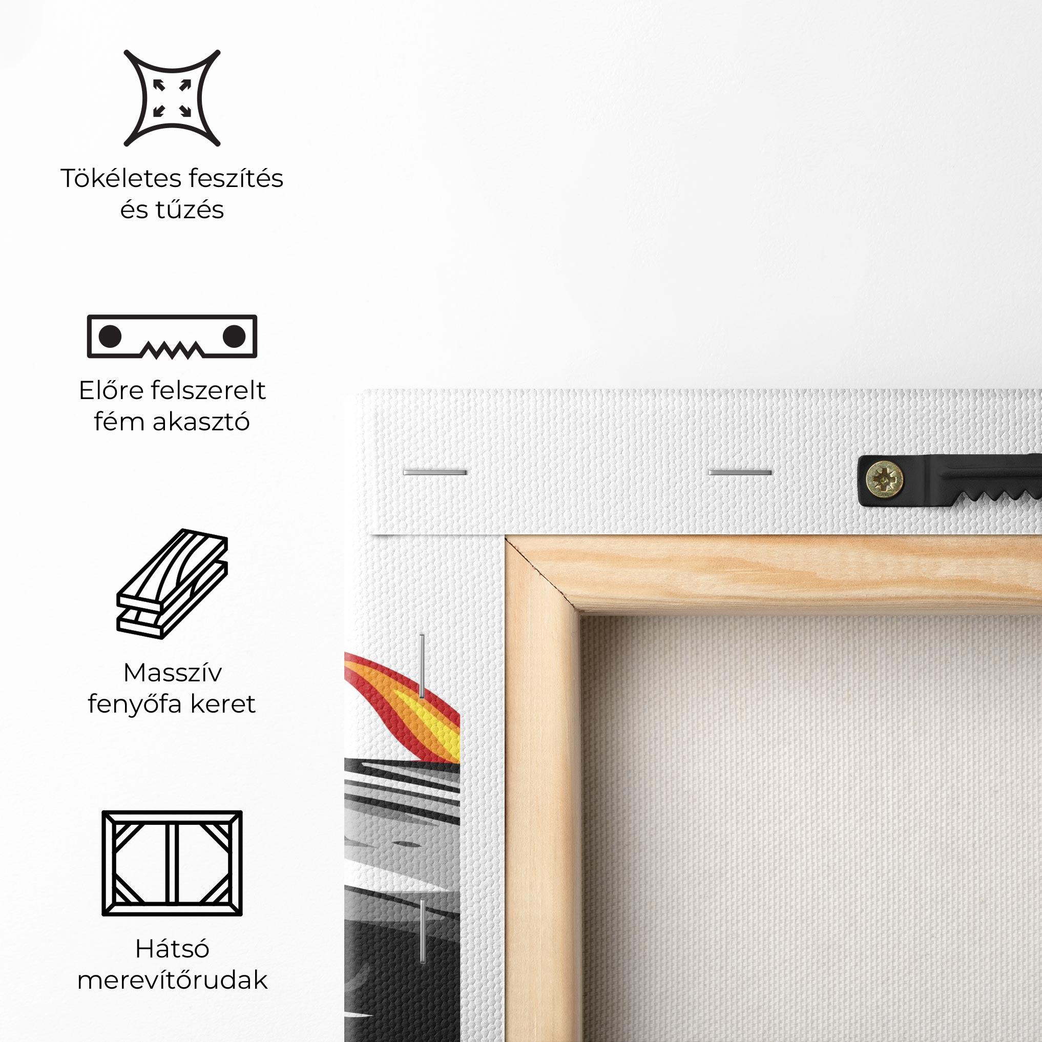 Vászonkép Fire Black Car mockup 5