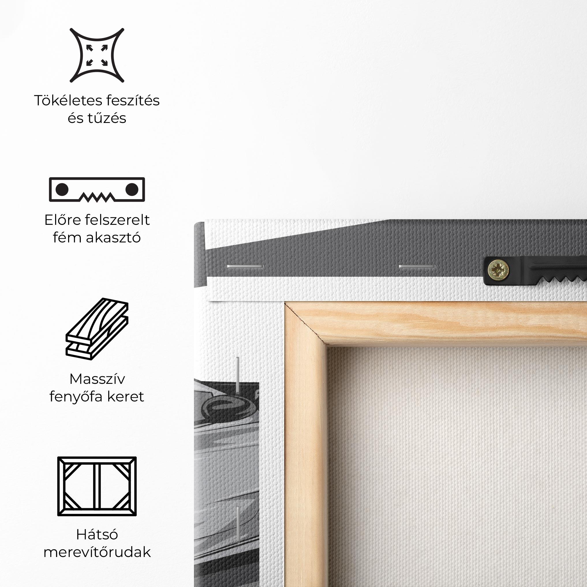 Vászonkép Grey Sport Car mockup 5