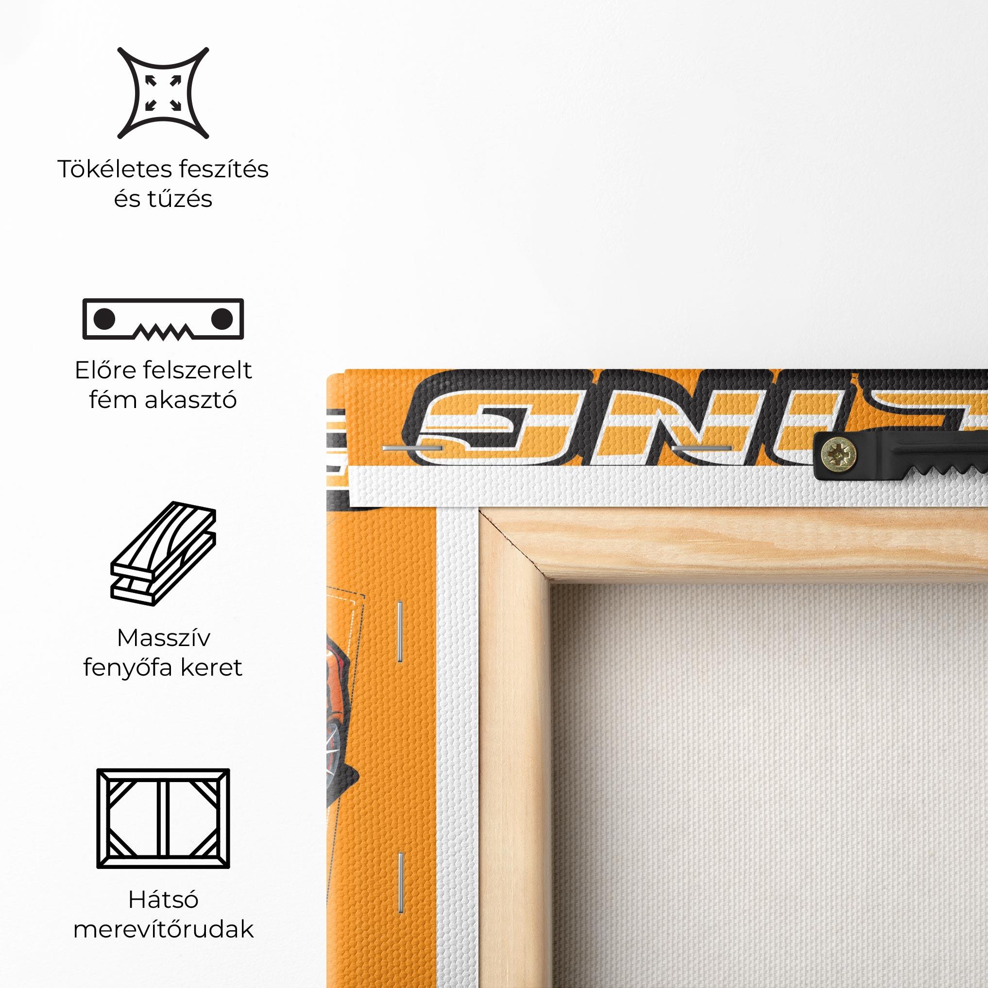 Vászonkép Racing Orange Car mockup 5