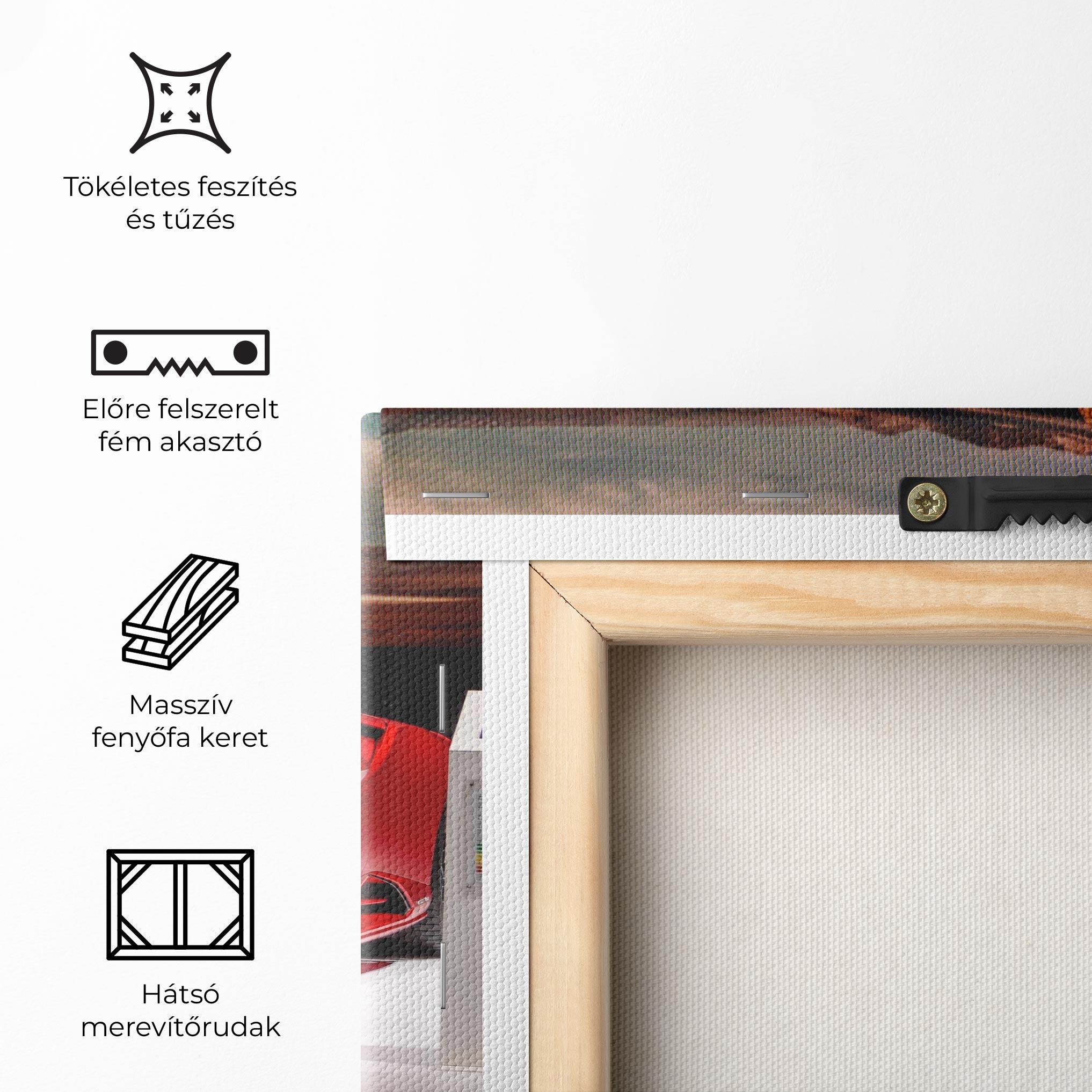 Vászonkép Red Lambo Front mockup 5