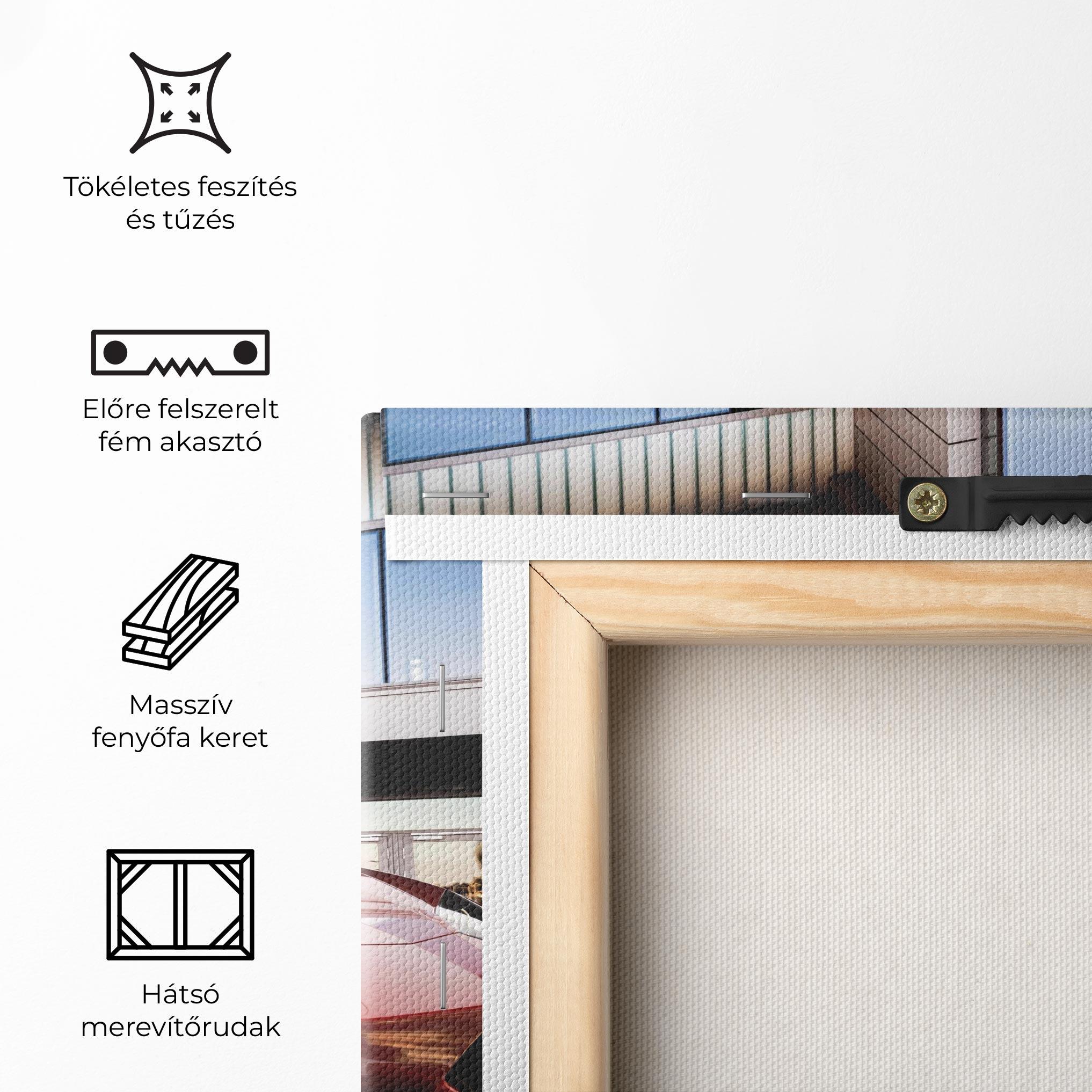 Vászonkép Red Lambo Outside mockup 5