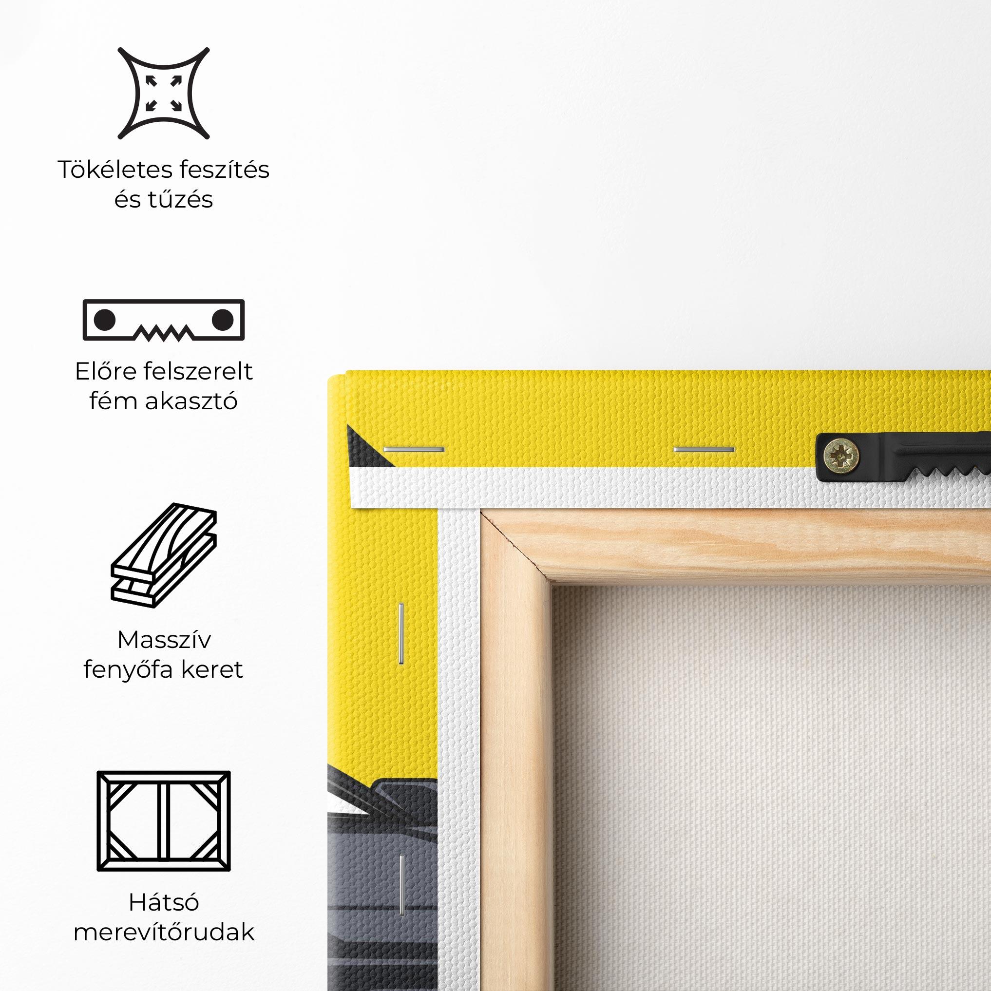 Vászonkép Yellow Sun Car mockup 5