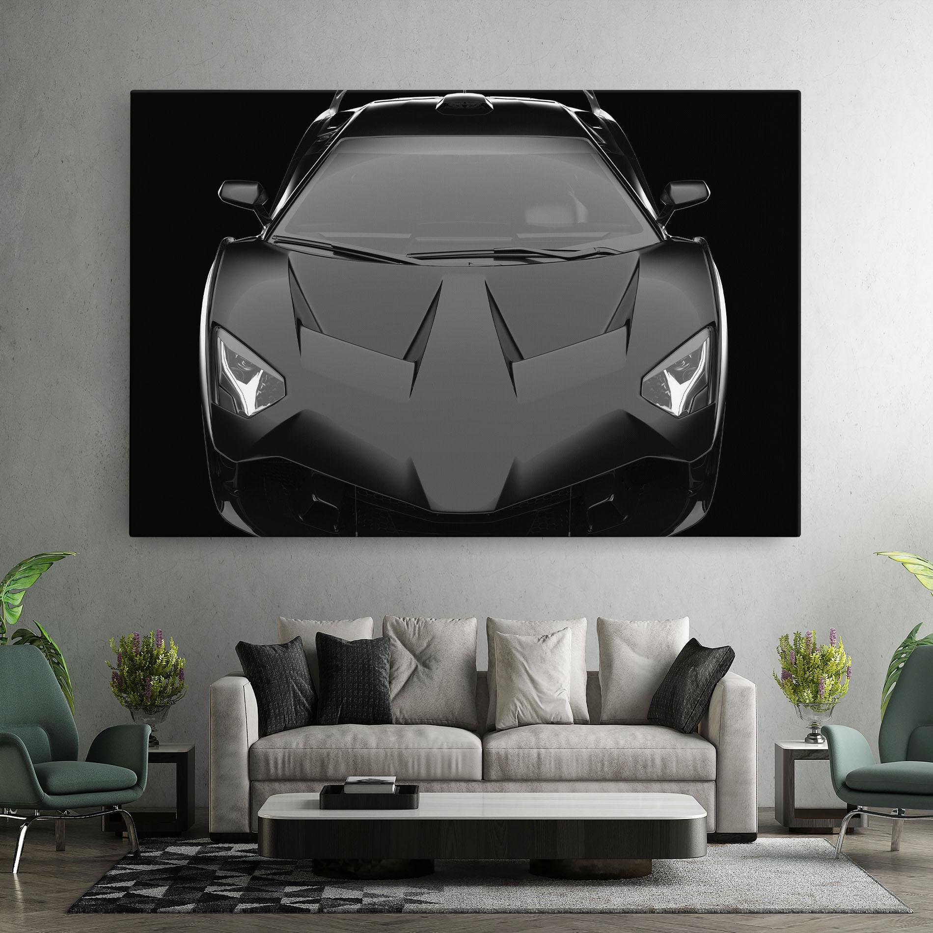 Vászonkép Black Matte Lambo mockup 7
