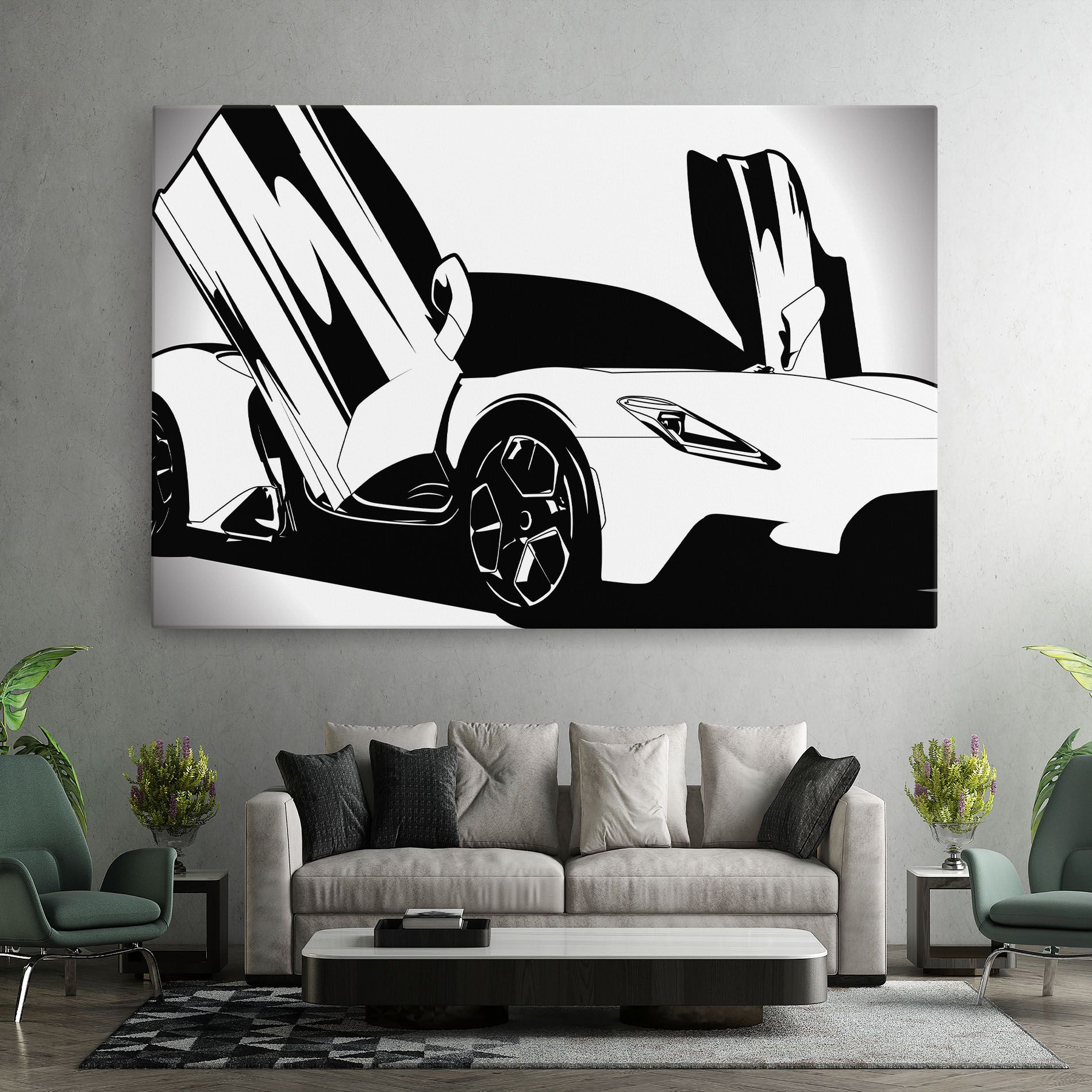 Black White Car mockup 7