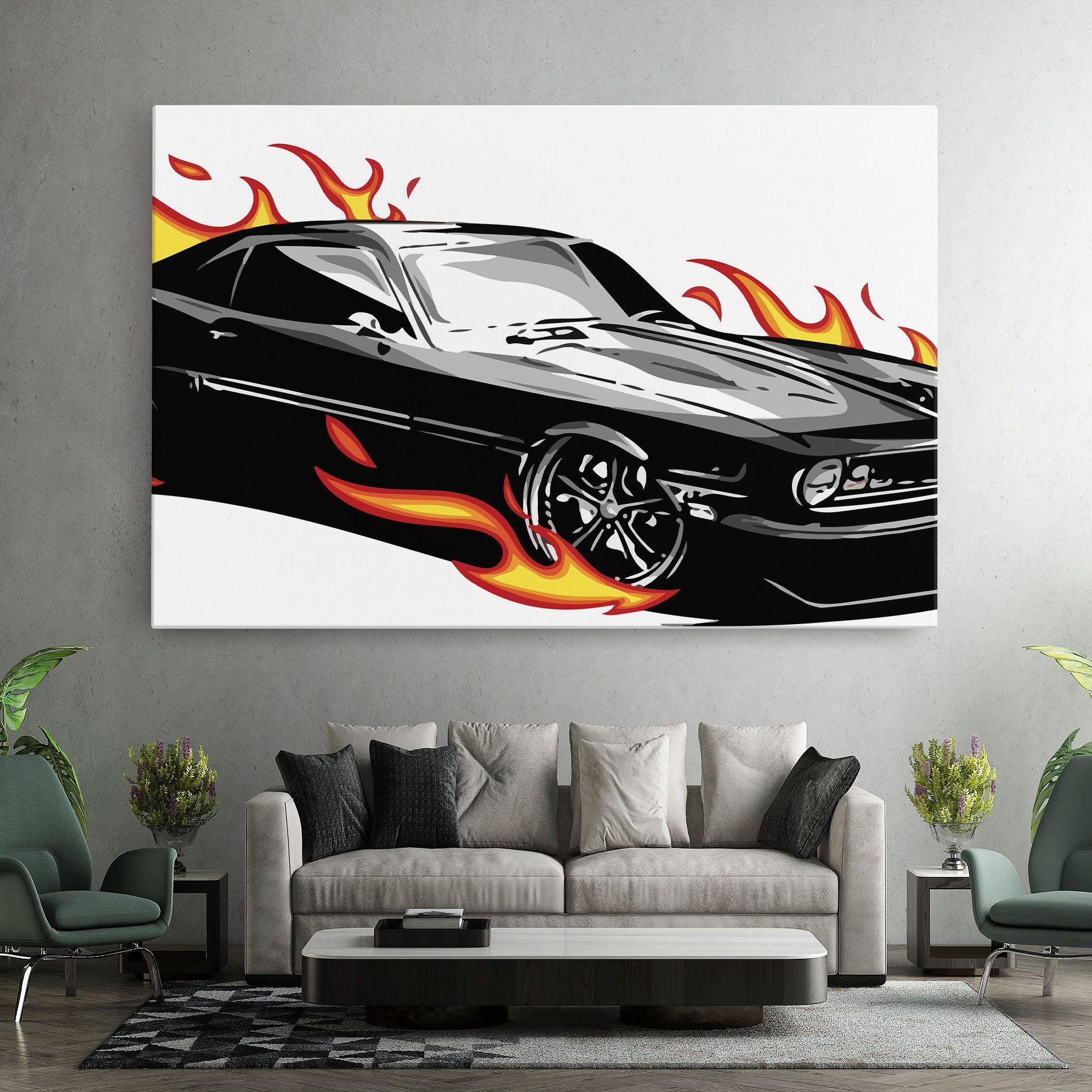 Fire Black Car mockup 7