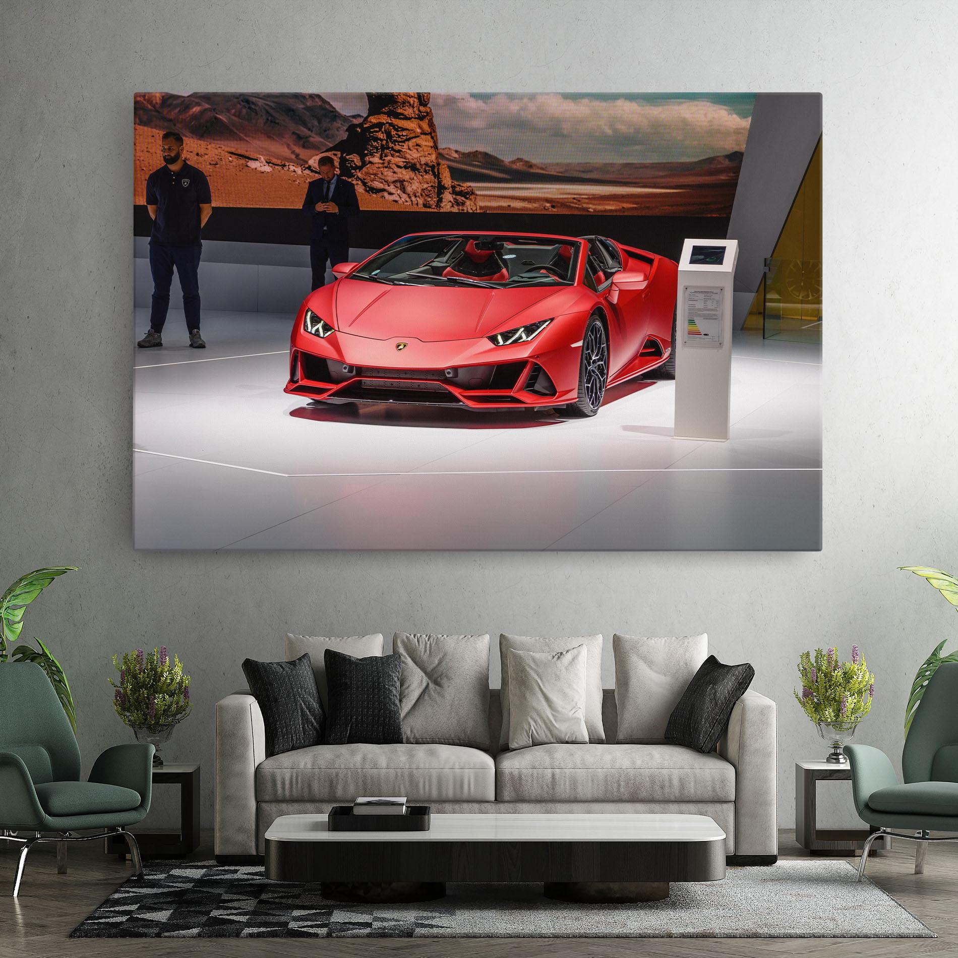 Vászonkép Red Lambo Front mockup 7