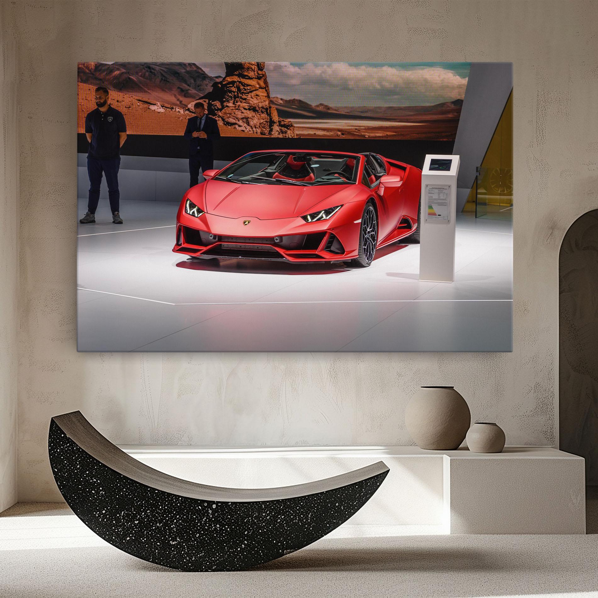 Vászonkép Red Lambo Front mockup 8