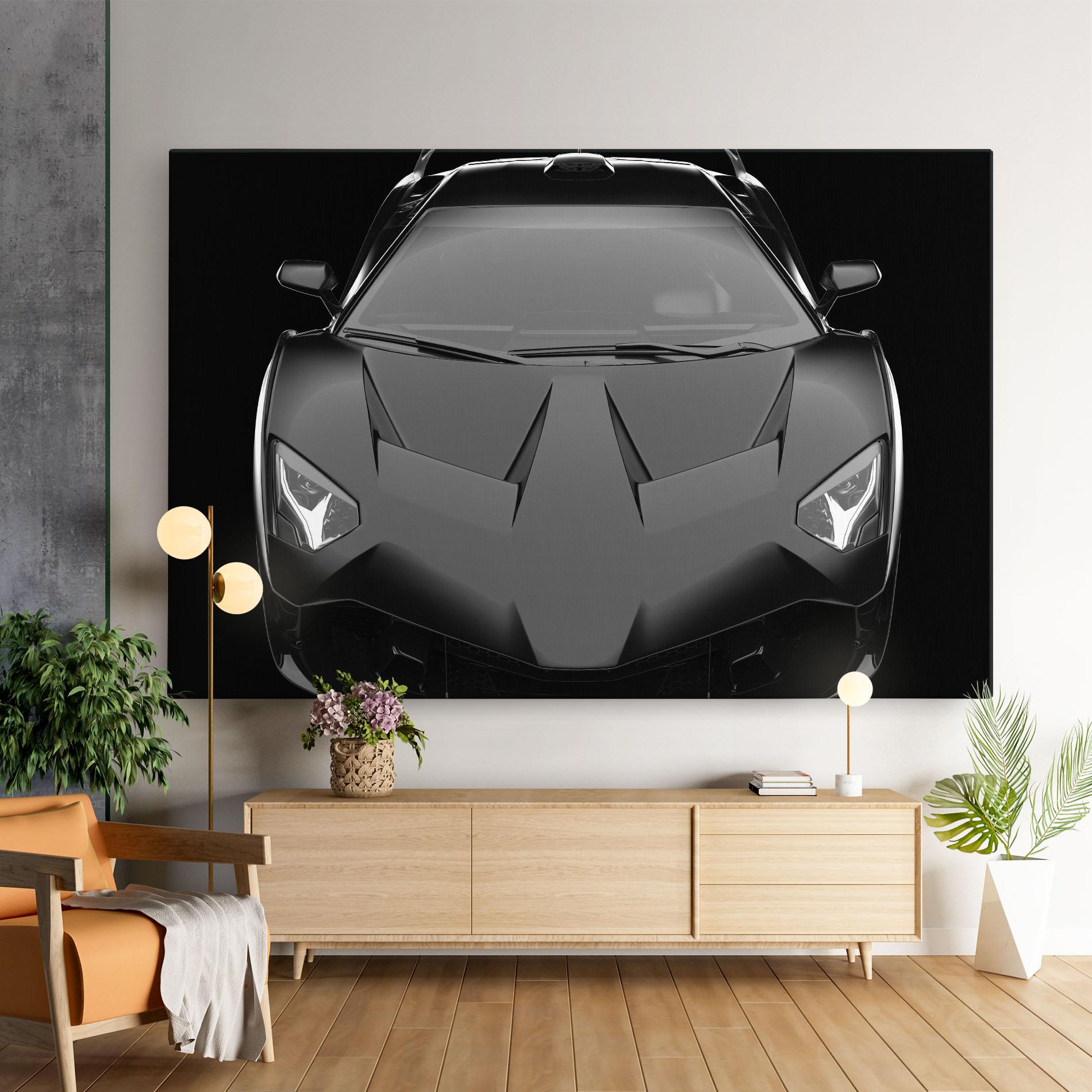 Vászonkép Black Matte Lambo mockup 9