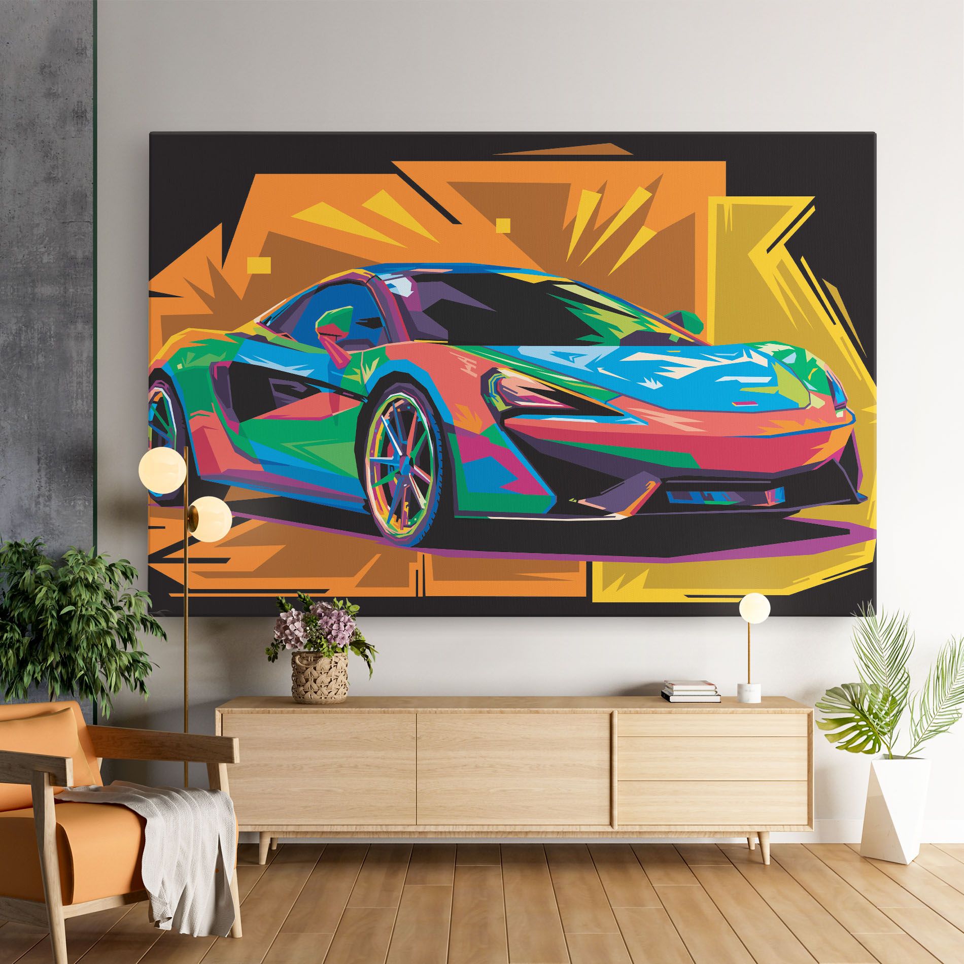 Colorful Sport Car mockup 9
