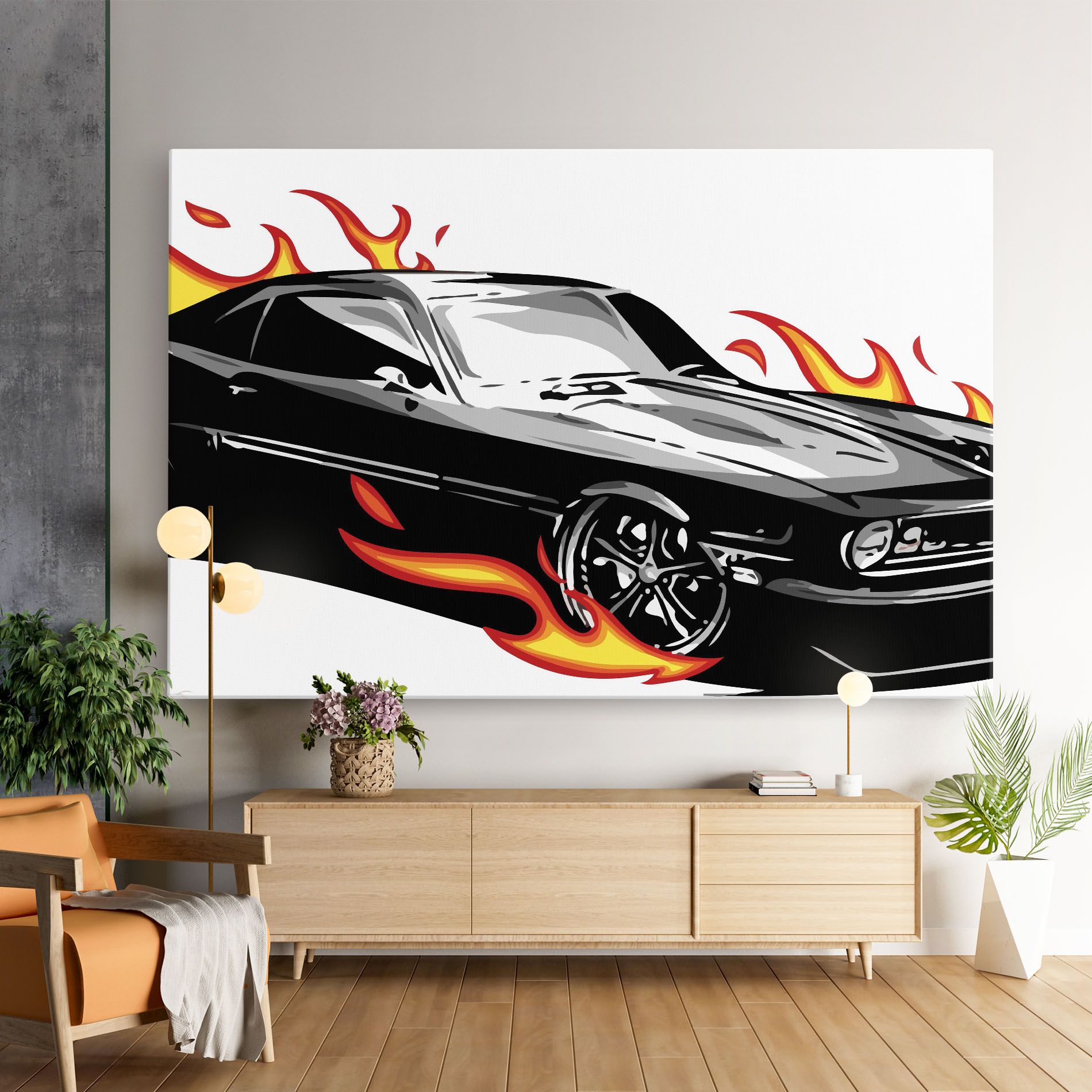 Fire Black Car mockup 9