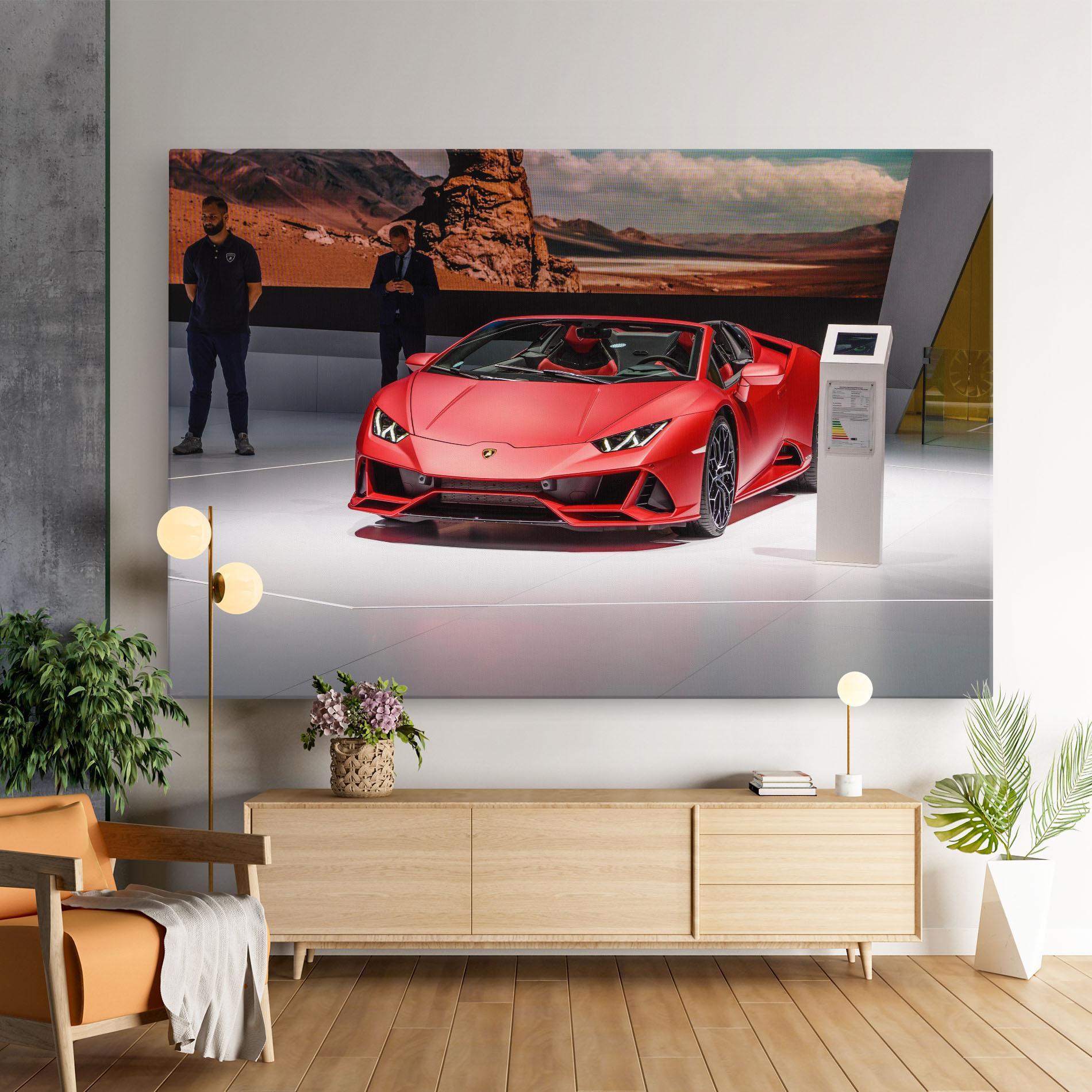 Vászonkép Red Lambo Front mockup 9