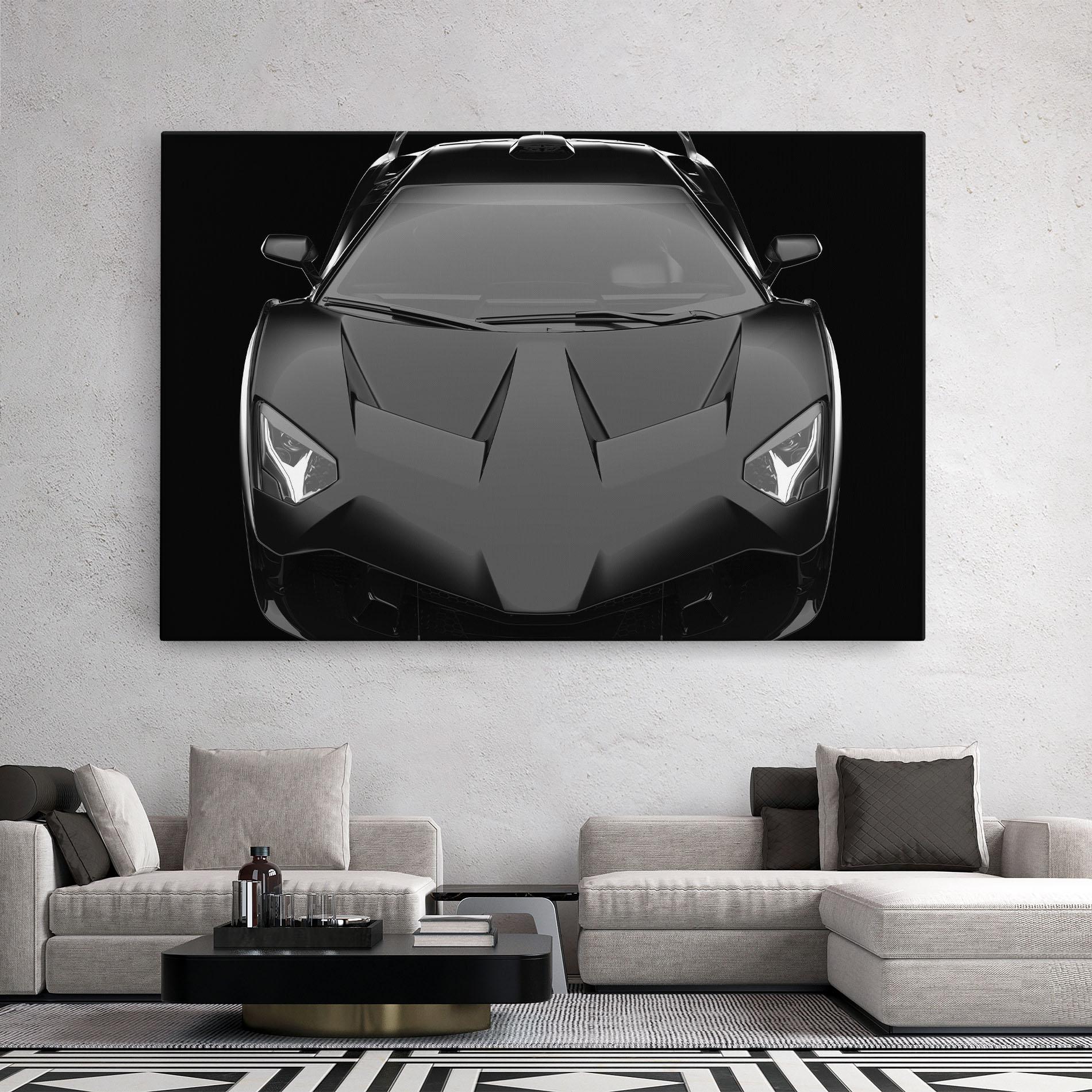 Vászonkép Black Matte Lambo mockup 2