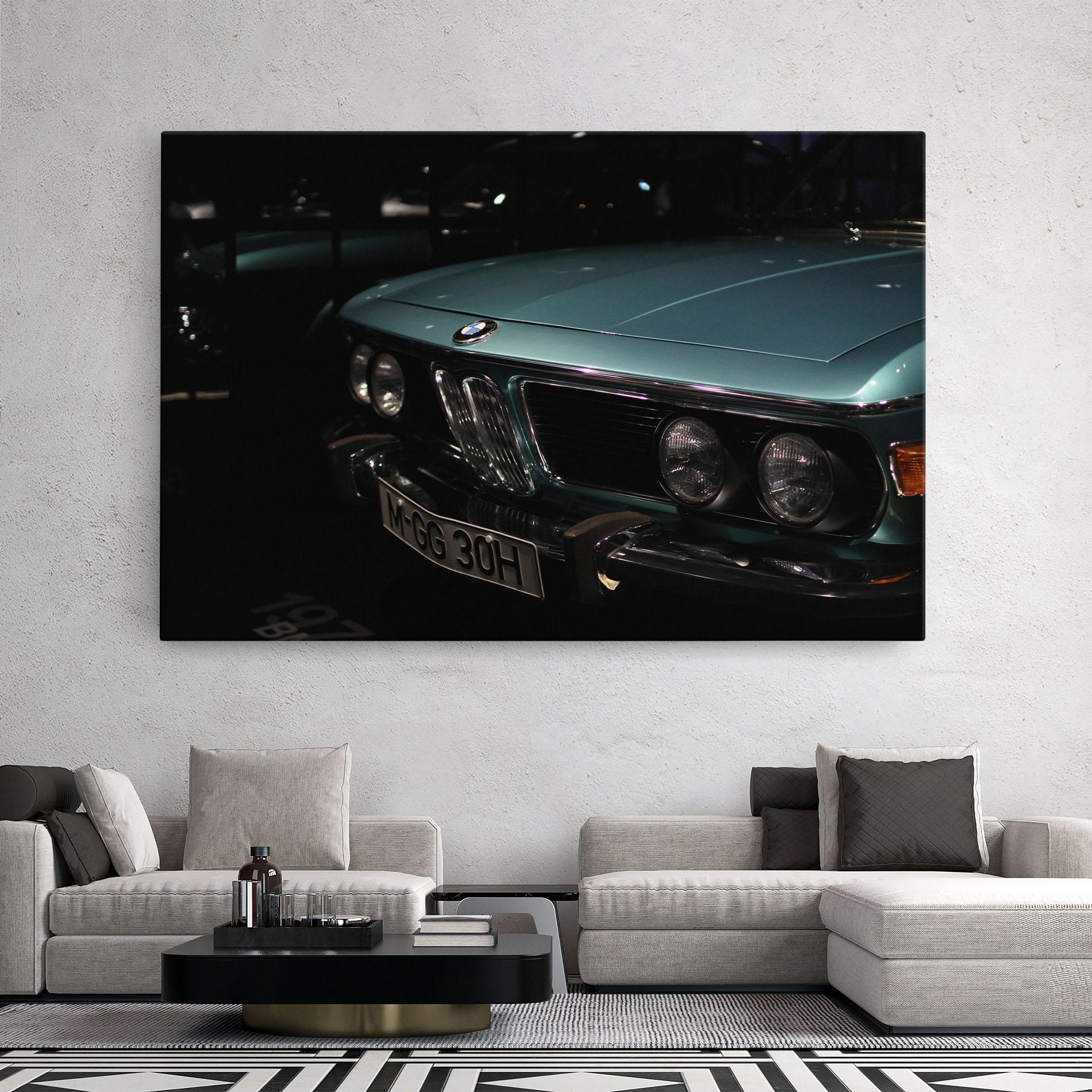 Vászonkép Old Bmw Headlight mockup 2