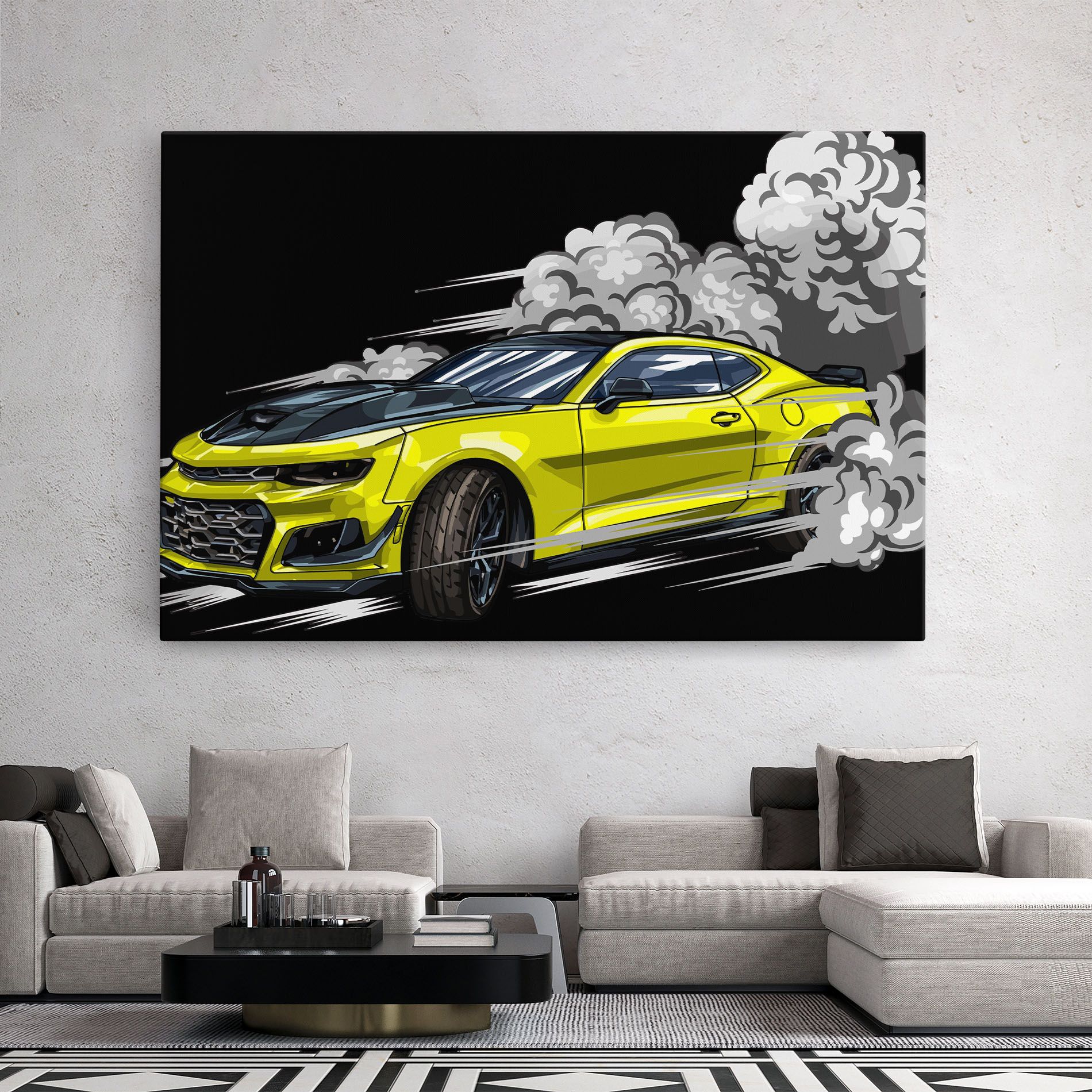 Racing Car Smoke mockup 2