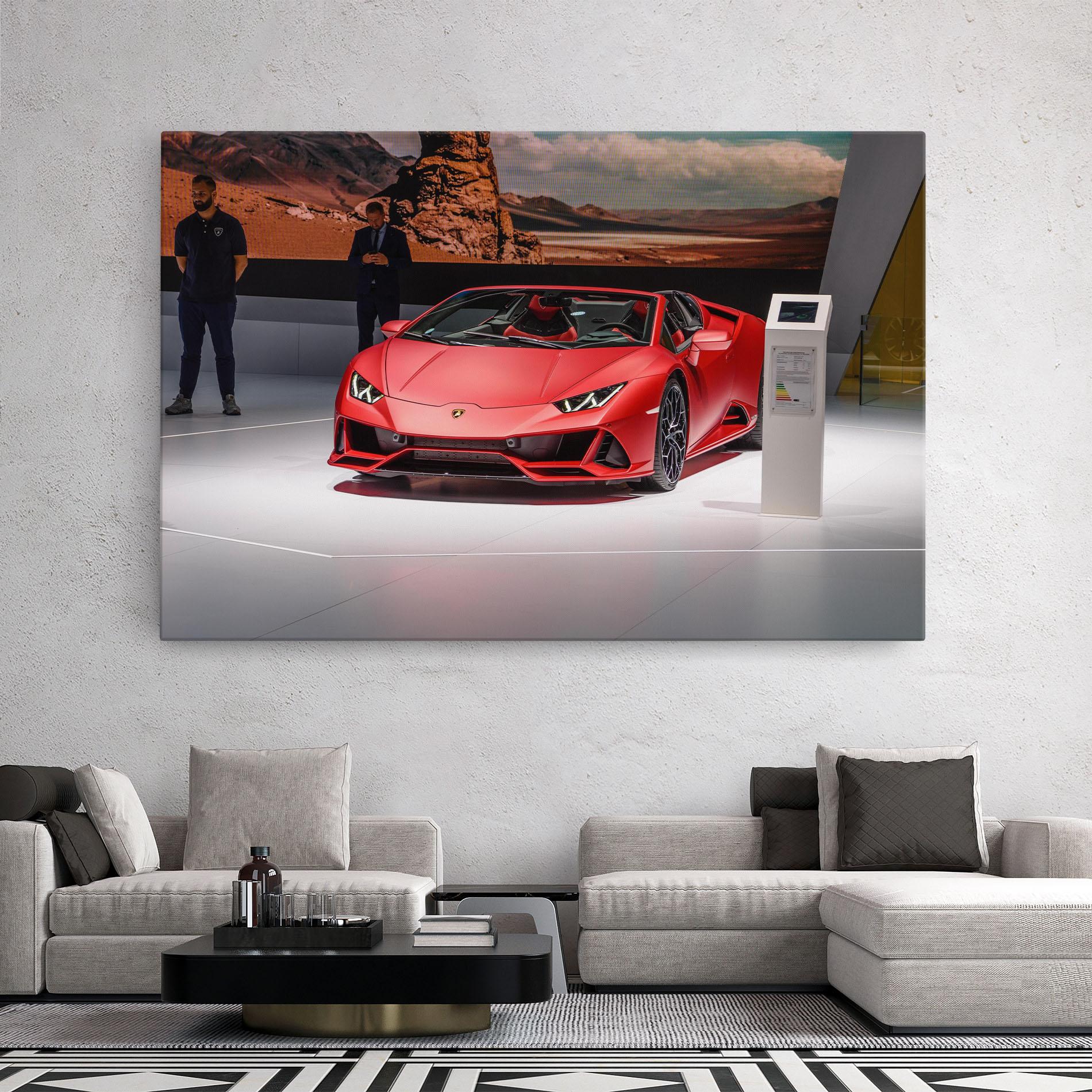 Vászonkép Red Lambo Front mockup 2