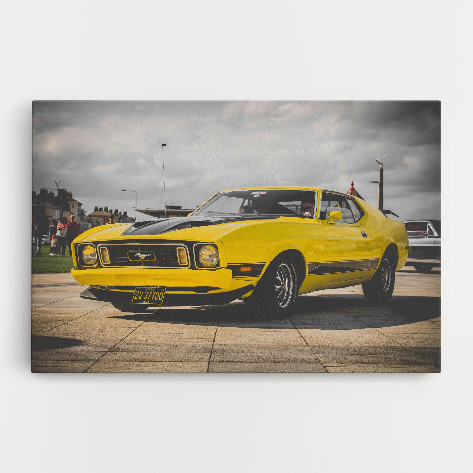 Vintage Yellow Car mockup 0
